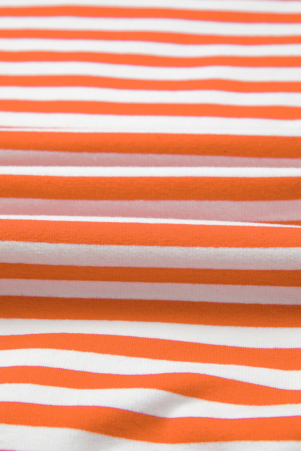 Orange Stripe Exposed Seam Drop Shoulder Casual Pullover Top-Tops/Long Sleeve Tops-[Adult]-[Female]-2022 Online Blue Zone Planet