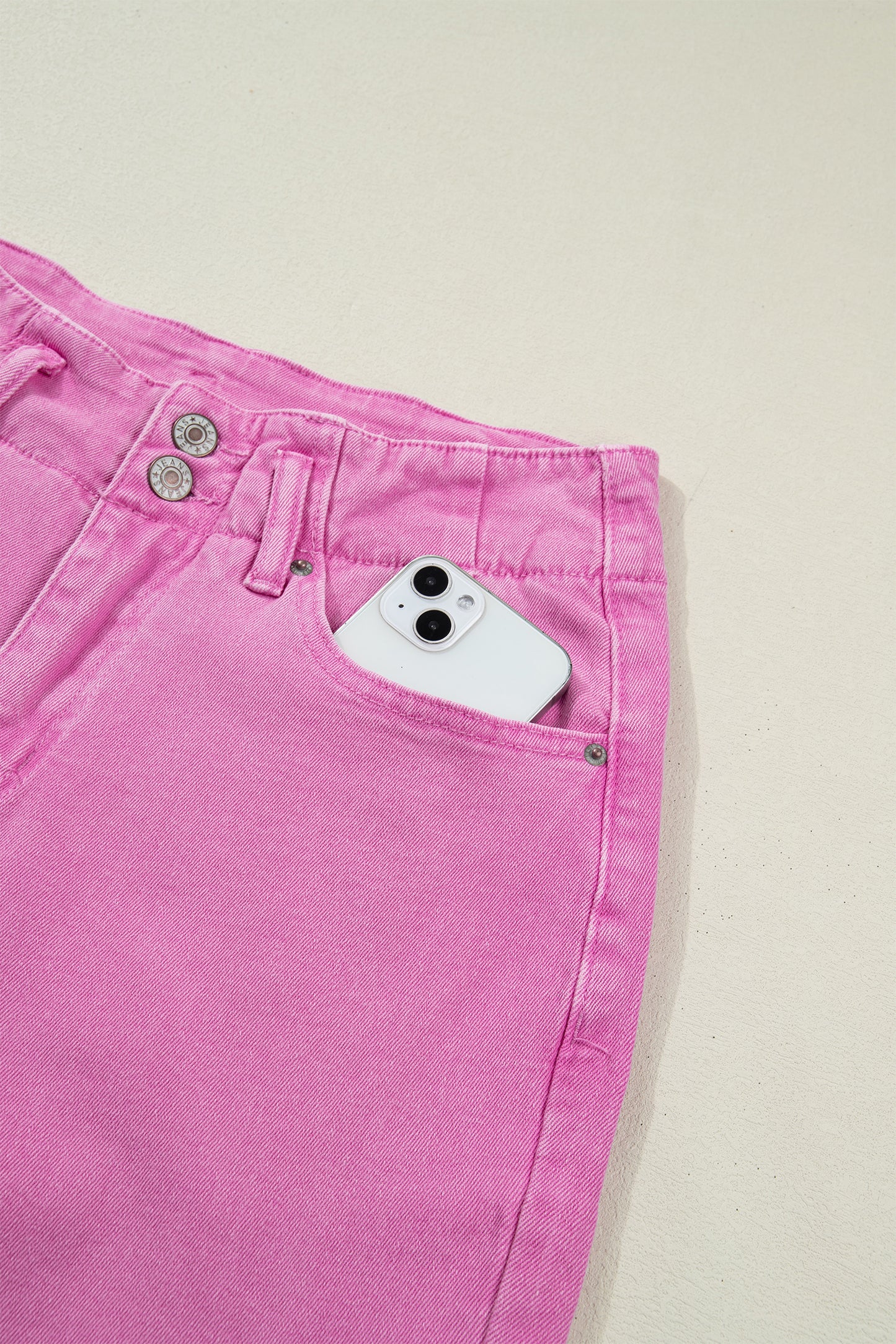 Bonbon 2-Button High Waist Flared Bottom Jeans-Bottoms/Jeans-[Adult]-[Female]-2022 Online Blue Zone Planet
