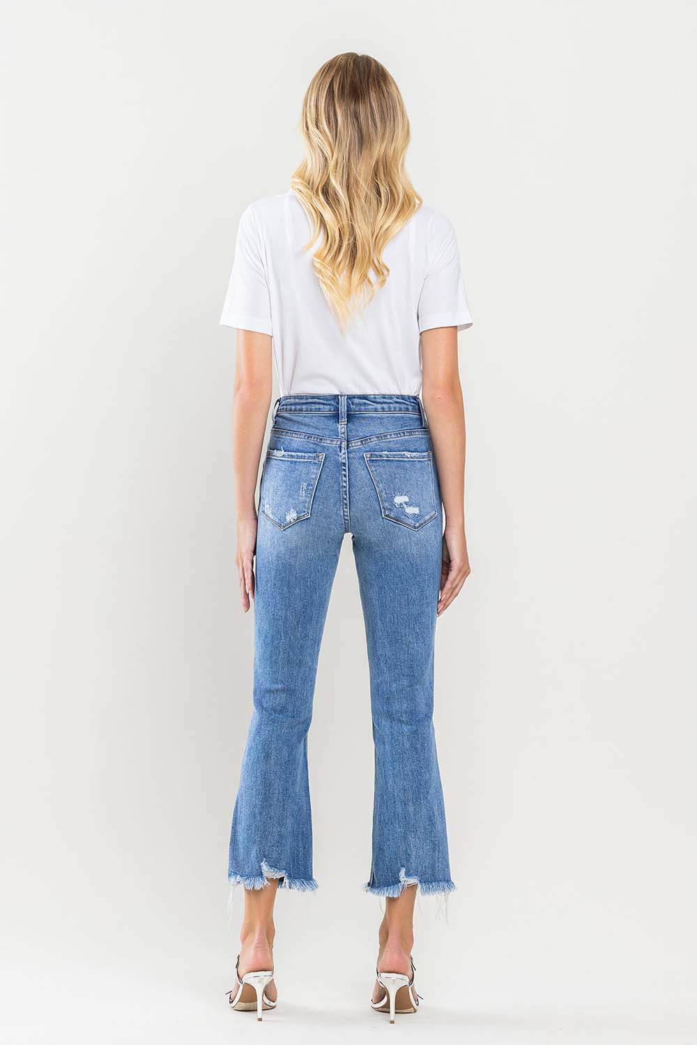 Vervet by Flying Monkey Full Size High Rise Cropped Flare Jeans-TOPS / DRESSES-[Adult]-[Female]-2022 Online Blue Zone Planet