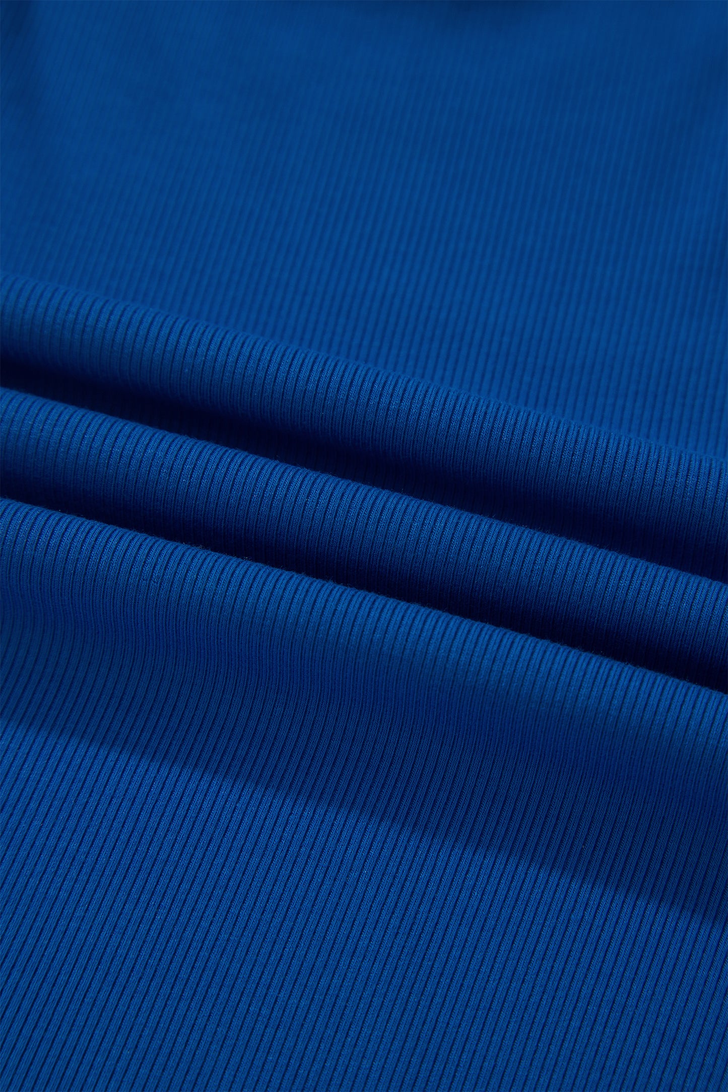 Dark Blue Ribbed Slim Tank Pocketed Wide Leg Shorts Set-Two Piece Sets/Short Sets-[Adult]-[Female]-2022 Online Blue Zone Planet