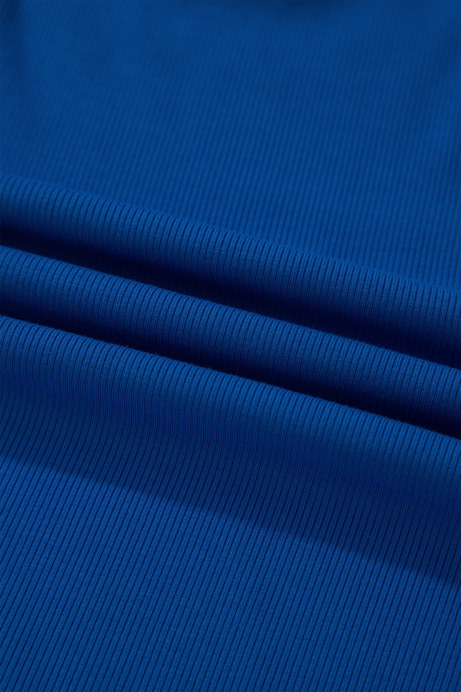 Dark Blue Ribbed Slim Tank Pocketed Wide Leg Shorts Set-Two Piece Sets/Short Sets-[Adult]-[Female]-2022 Online Blue Zone Planet