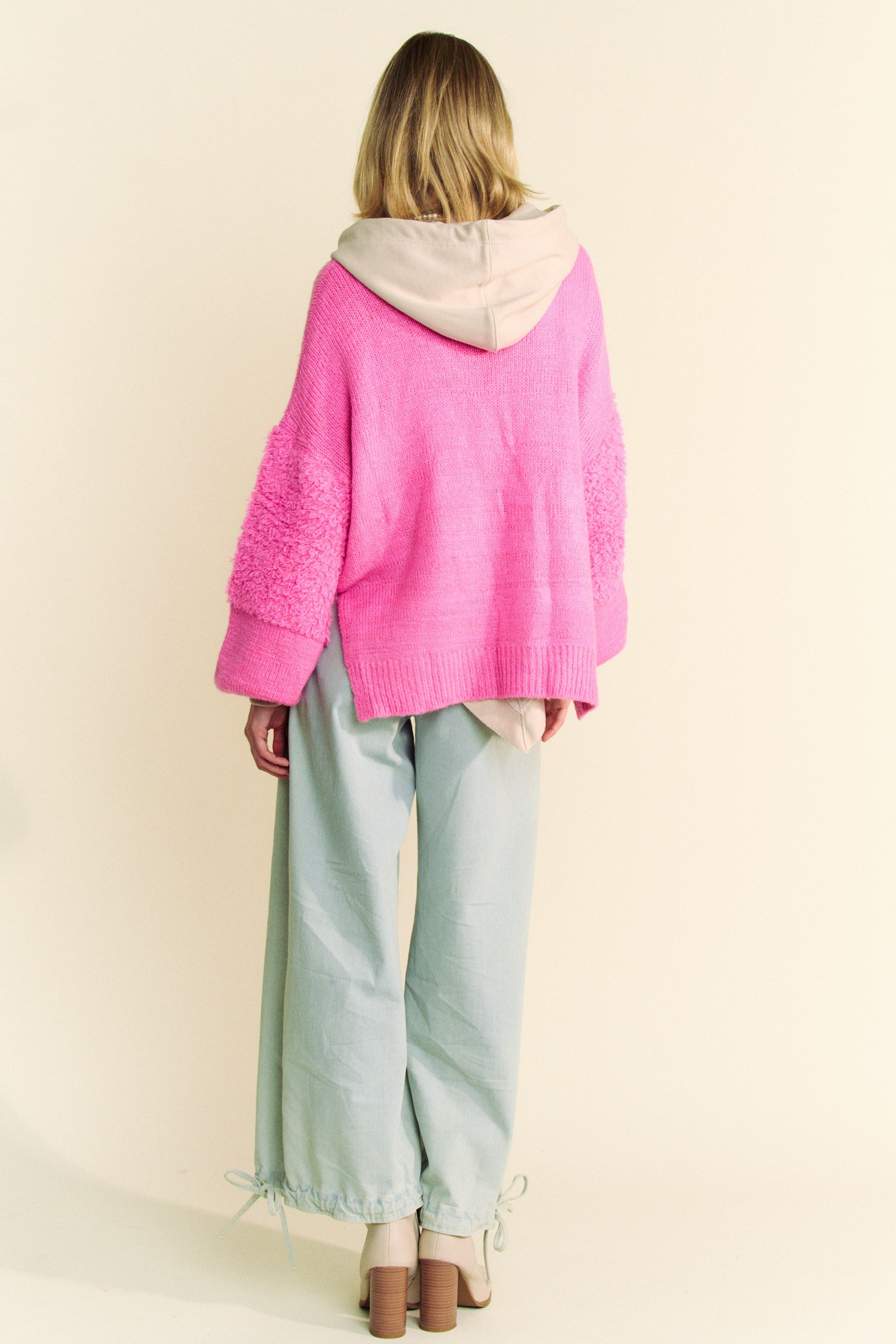 Davi & Dani Side Slit Open Front Long Sleeve Cardigan-TOPS / DRESSES-[Adult]-[Female]-2022 Online Blue Zone Planet