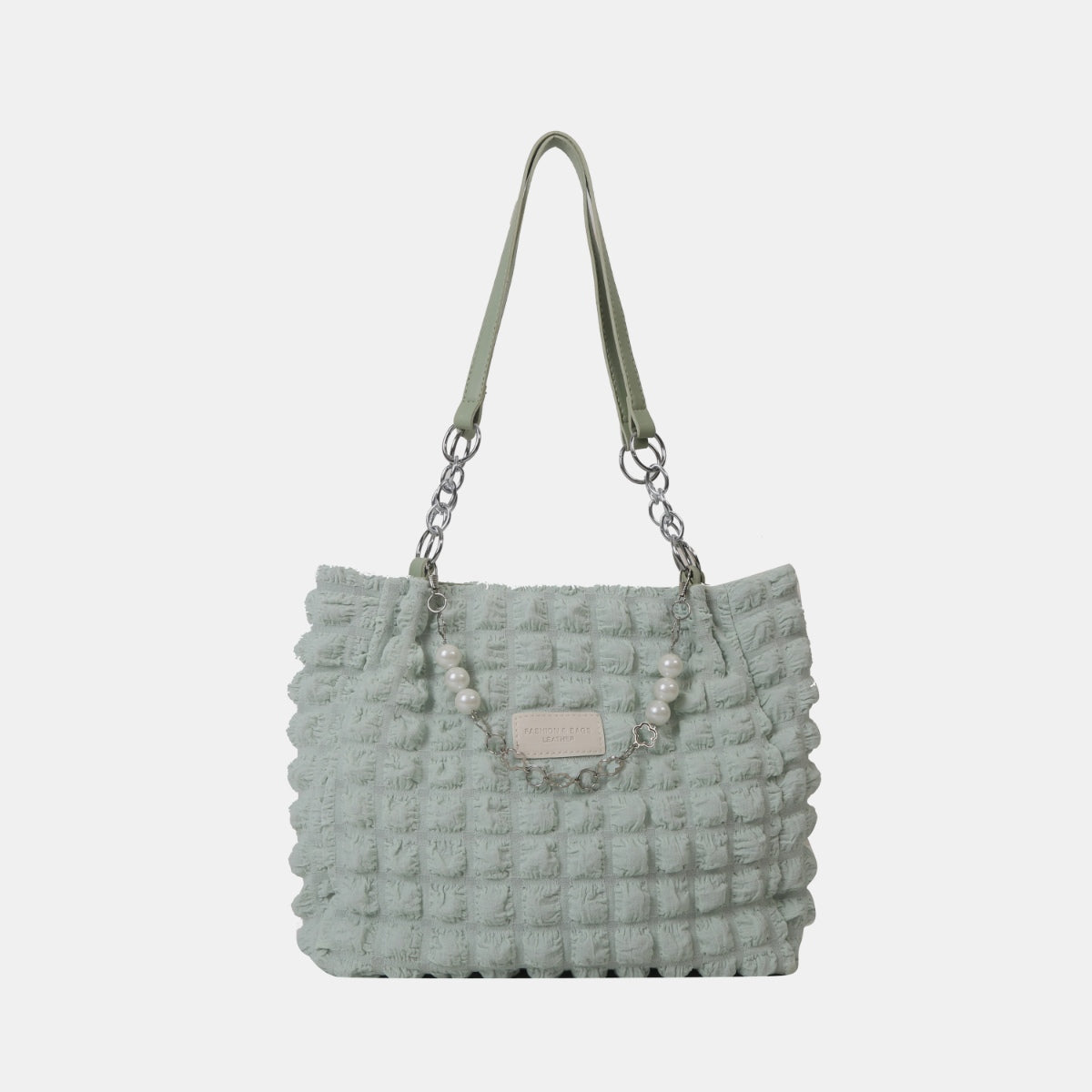 Cloud Puffy Polyester Tote Bag-[Adult]-[Female]-Light Green-One Size-2022 Online Blue Zone Planet