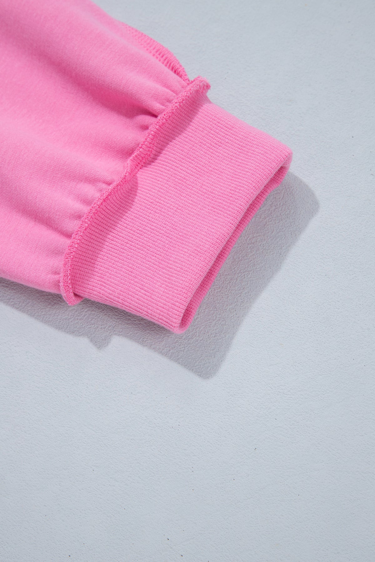 Bright Pink Exposed Seam Detail Reversible Double Wear Plus Size Sweatshirt-Plus Size/Plus Size Sweatshirts & Hoodies-[Adult]-[Female]-2022 Online Blue Zone Planet