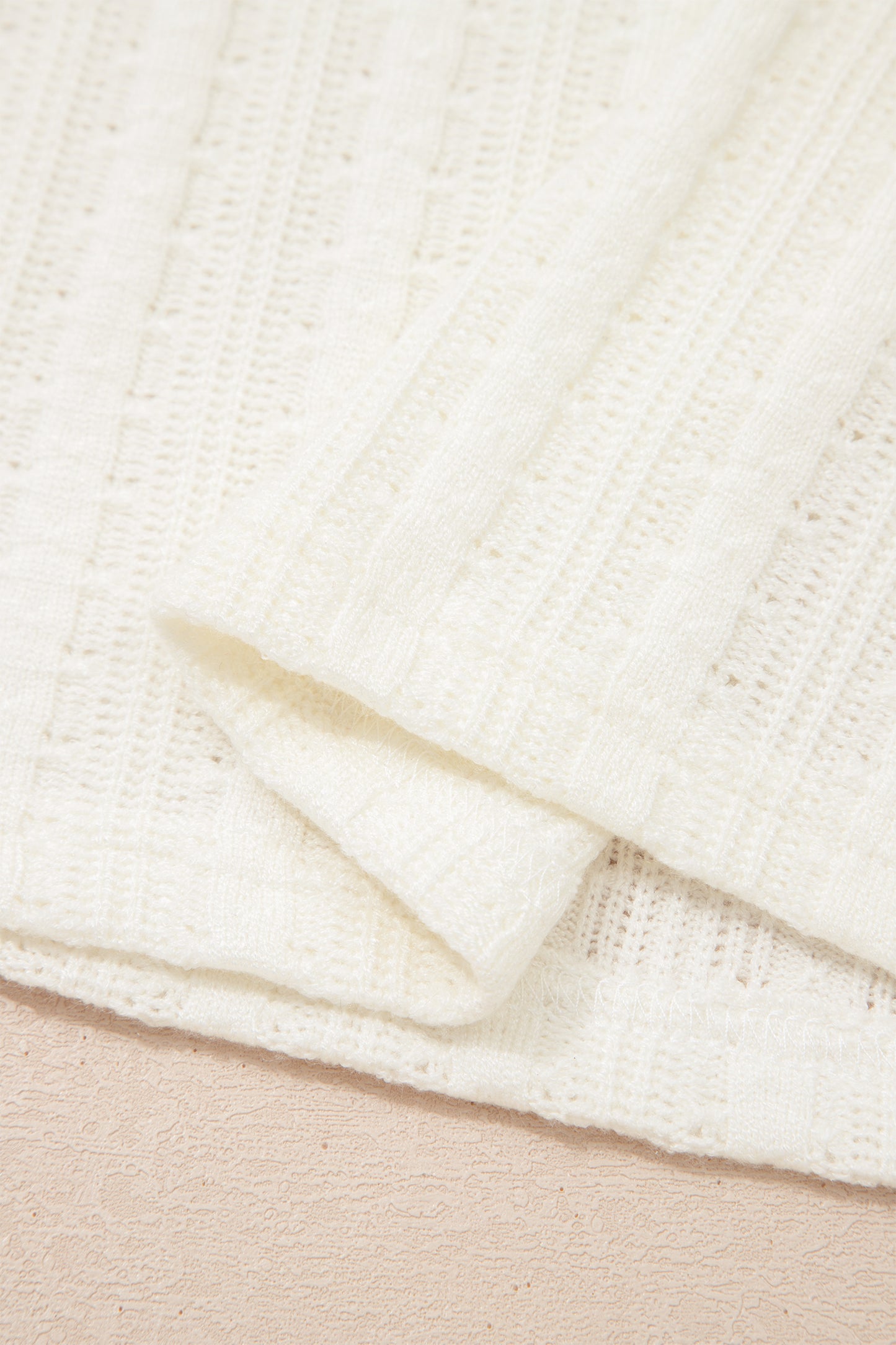 White Solid Color Textured Button V Neck Raw Seam Henley Tee-Tops/Tops & Tees-[Adult]-[Female]-2022 Online Blue Zone Planet