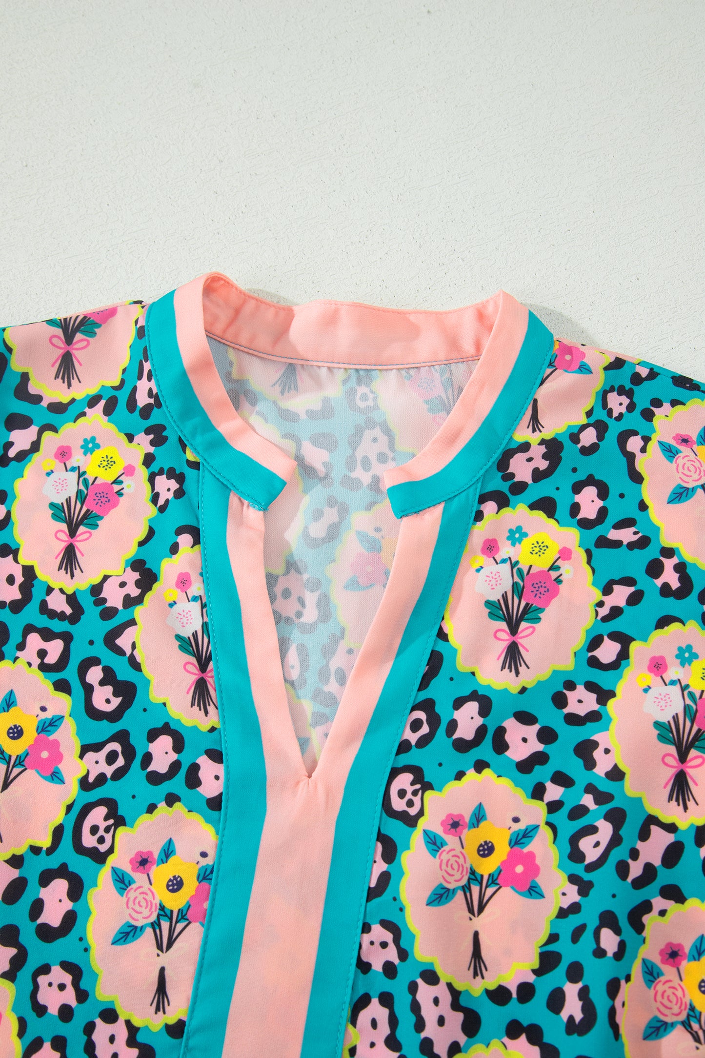 Green Leopard Floral Short Dress-TOPS / DRESSES-[Adult]-[Female]-2022 Online Blue Zone Planet