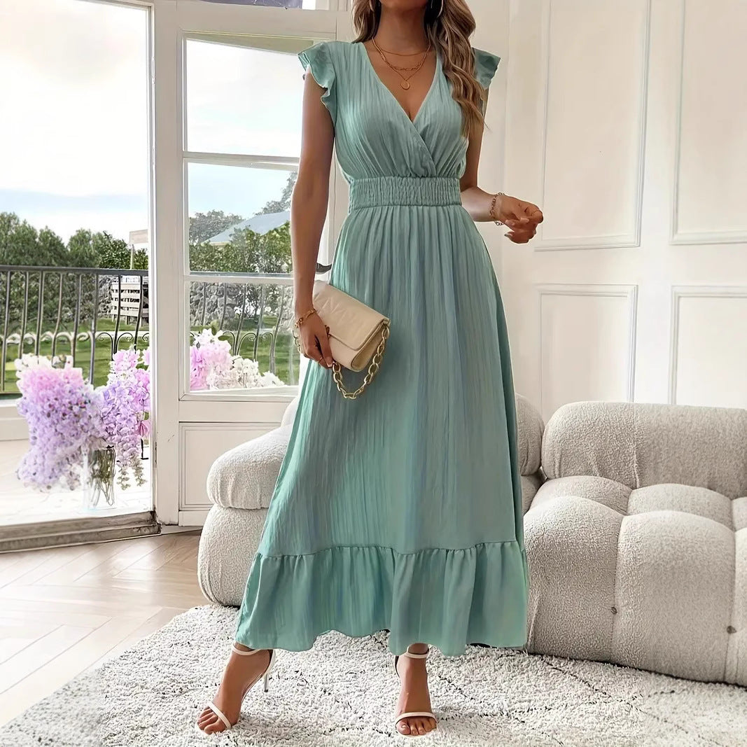 Capri Flutter Sleeve Maxi Dress