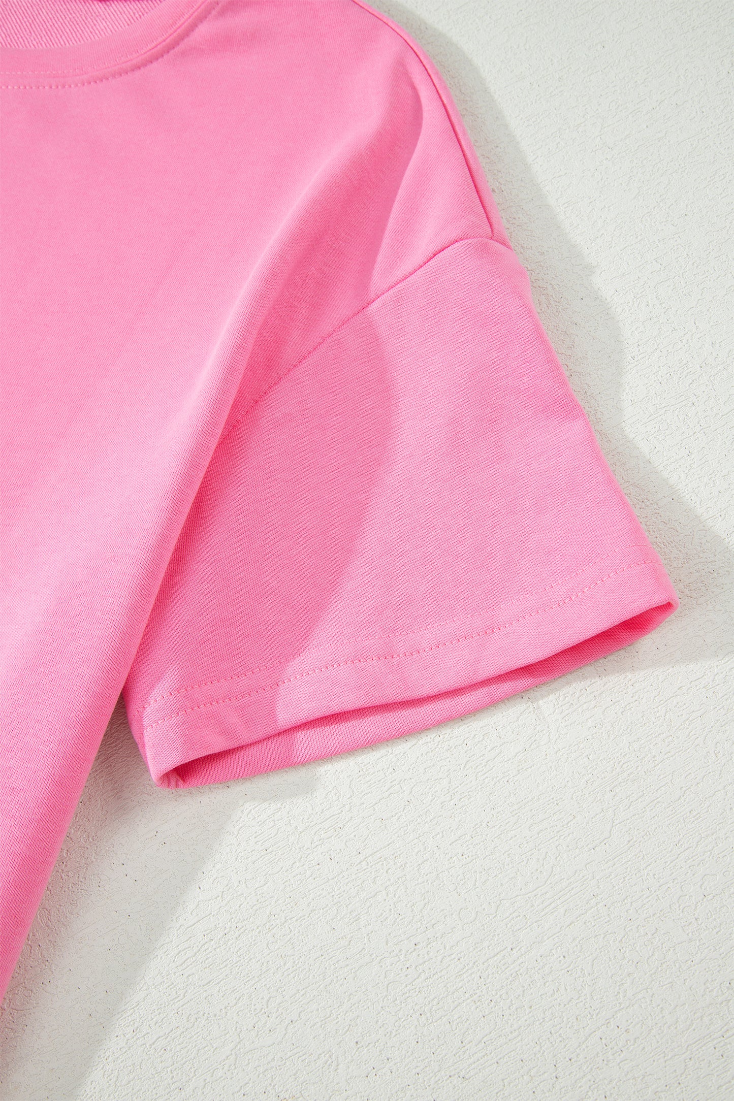 Sachet Pink Solid Cover Oversize Tee Pocketed Casual Pants 2pcs Outfit-Two Piece Sets/Pant Sets-[Adult]-[Female]-2022 Online Blue Zone Planet