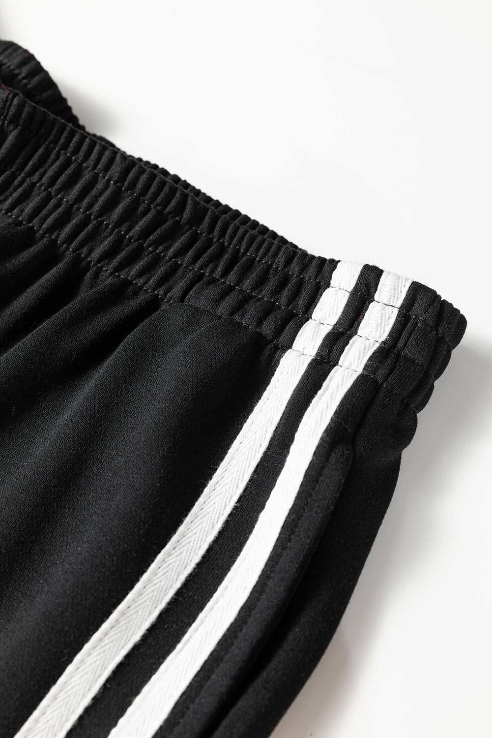 Gray Morn Varsity Striped Detail Crewneck Pullover Elastic Sweatpants 2pcs Outfit-Two Piece Sets/Pant Sets-[Adult]-[Female]-2022 Online Blue Zone Planet