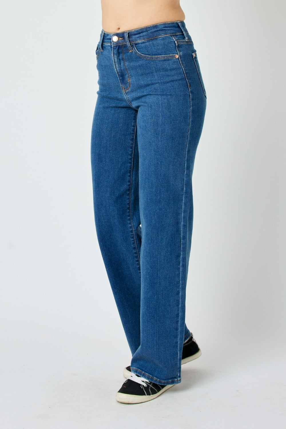 Blue Zone Planet | Judy Blue Full Size High Rise Straight Jeans-TOPS / DRESSES-[Adult]-[Female]-2022 Online Blue Zone Planet