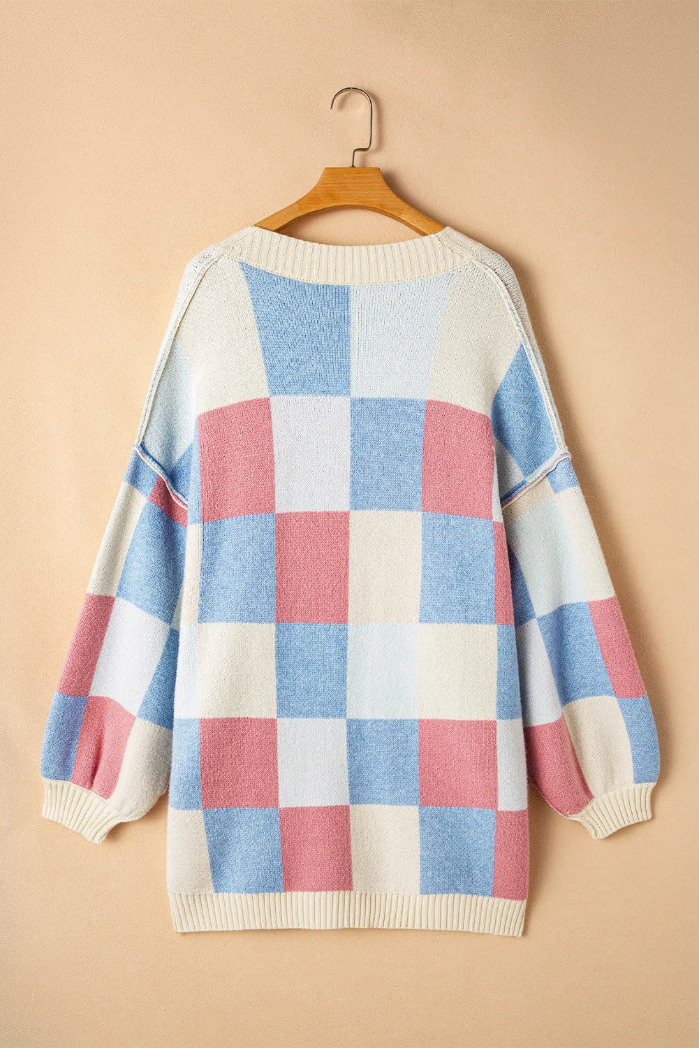 Blue Zone Planet | Color Block Open Front Long Sleeve Cardigan-TOPS / DRESSES-[Adult]-[Female]-2022 Online Blue Zone Planet