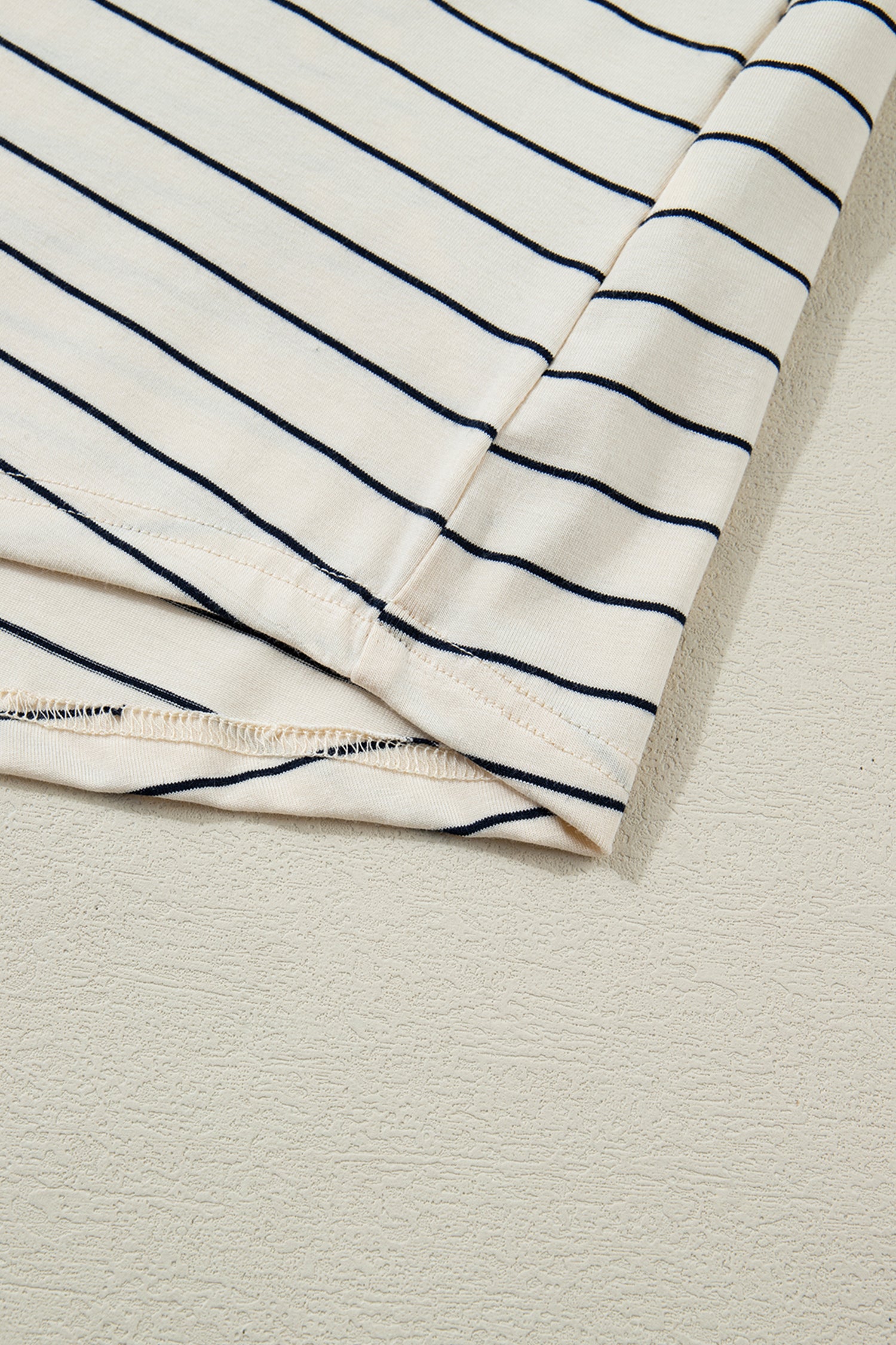 Beige Stripe Drawstring Tunic Tank Mini Dress with Pockets-TOPS / DRESSES-[Adult]-[Female]-2022 Online Blue Zone Planet