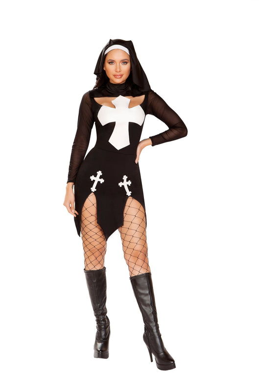 2 Piece Loving Nun Custume-TOPS / DRESSES-[Adult]-[Female]-Black/White-S/M-2022 Online Blue Zone Planet