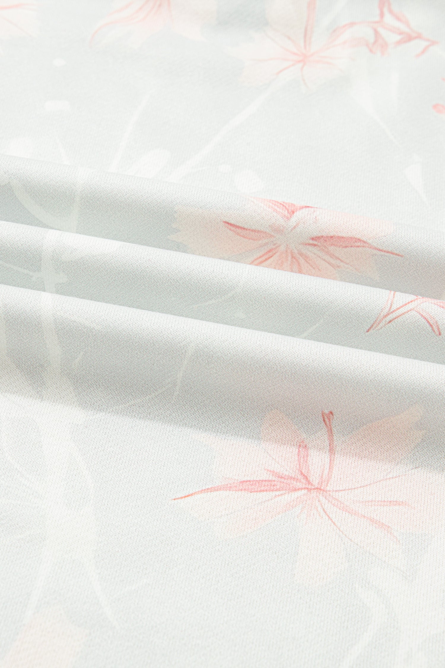 Gray Floral Print Plus Size Loose Hoodie-Tops / Dresses-[Adult]-[Female]-2022 Online Blue Zone Planet