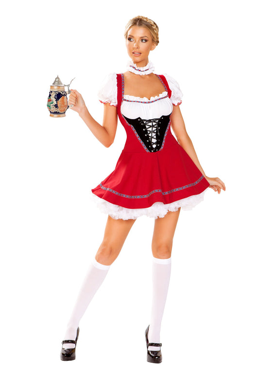 2 Piece Beer Wench Custume-TOPS / DRESSES-[Adult]-[Female]-Red/White/Black-S-2022 Online Blue Zone Planet