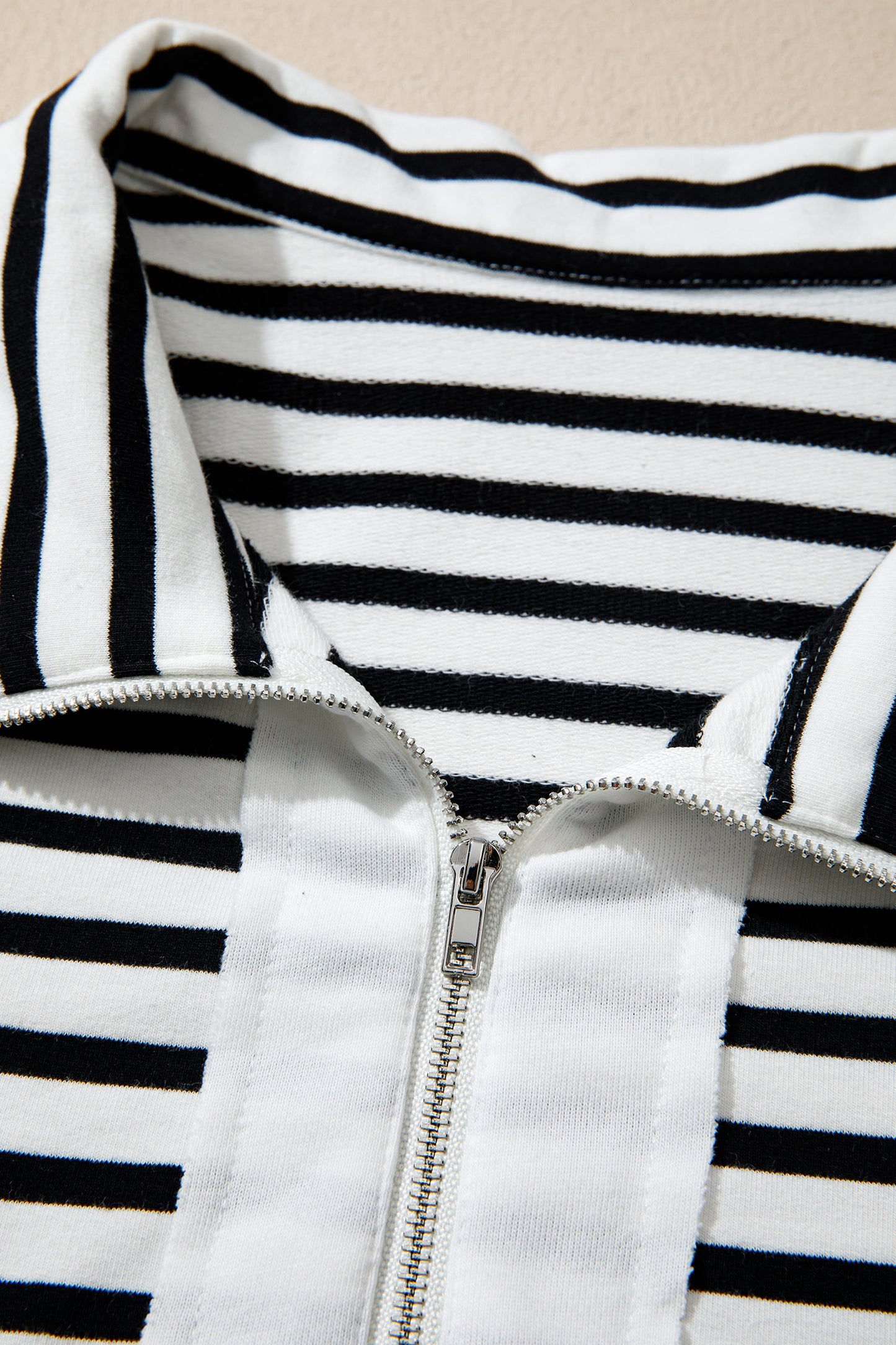 White Stripe Striped Colorblock V Neck Long Sleeve Shift Plus Size Blouse-Plus Size/Plus Size Tops/Plus Size Long Sleeve Tops-[Adult]-[Female]-2022 Online Blue Zone Planet