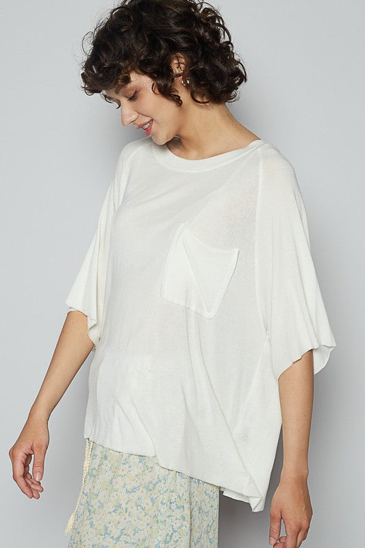 POL Round Neck Half Sleeve T-Shirt-TOPS / DRESSES-[Adult]-[Female]-2022 Online Blue Zone Planet