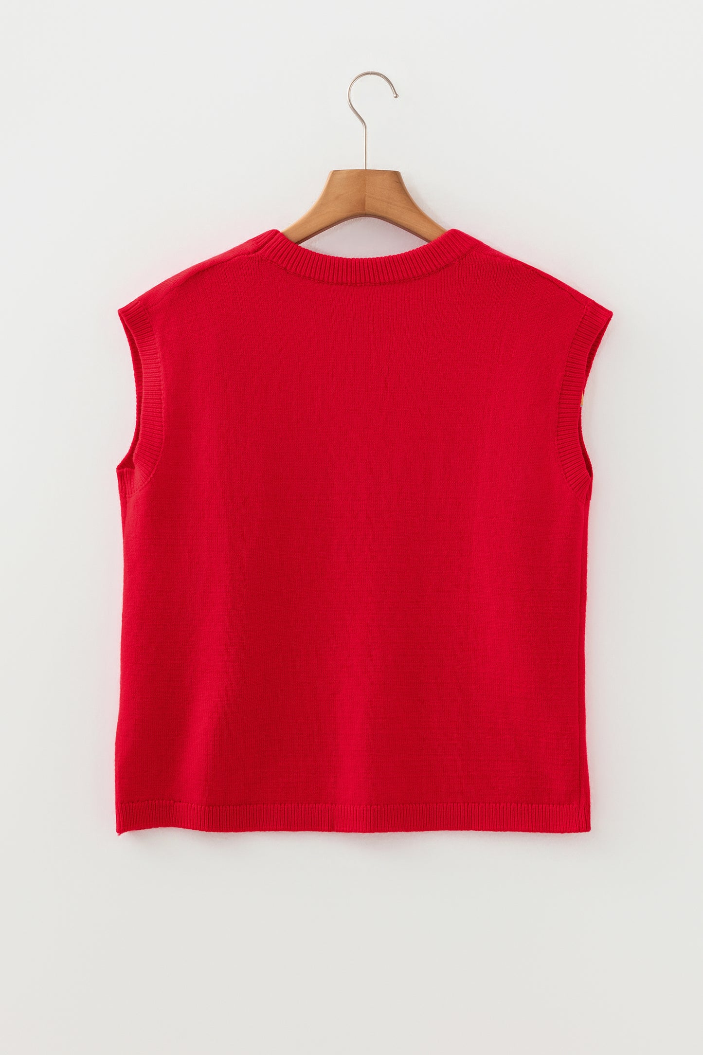Fiery Red Yeehaw Embroidered Letter Loose Short Sleeve Sweater-TOPS / DRESSES-[Adult]-[Female]-2022 Online Blue Zone Planet