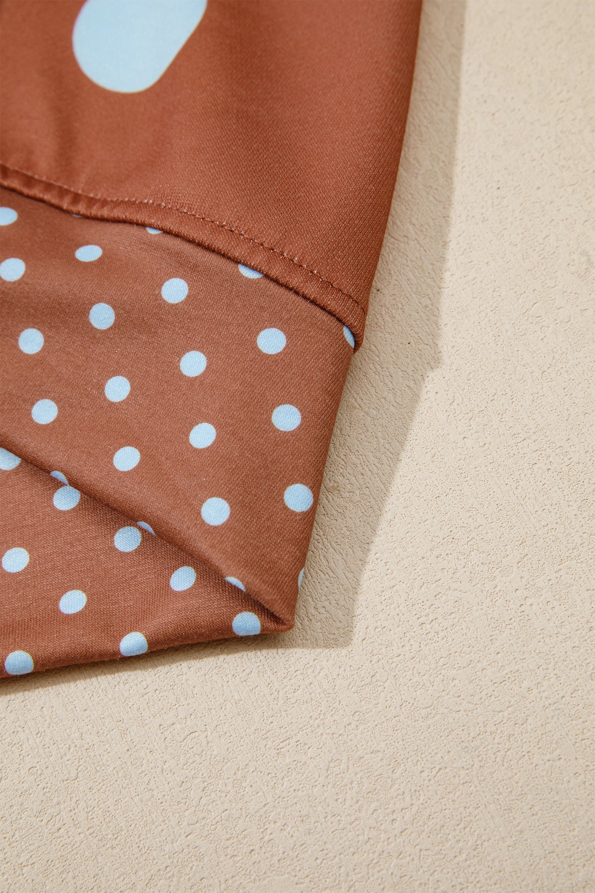 Pink Polka Dot Print Contrast Detail Oversized Tunic Sweatshirt-Tops/Sweatshirts & Hoodies-[Adult]-[Female]-2022 Online Blue Zone Planet