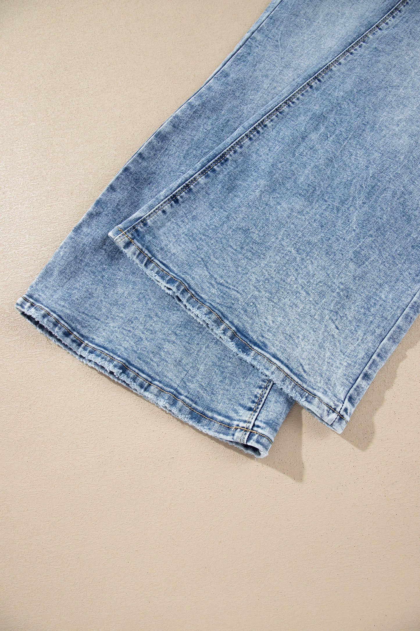 Beau Blue Acid Wash Pocket Detail Flare Jeans-Bottoms/Jeans-[Adult]-[Female]-2022 Online Blue Zone Planet