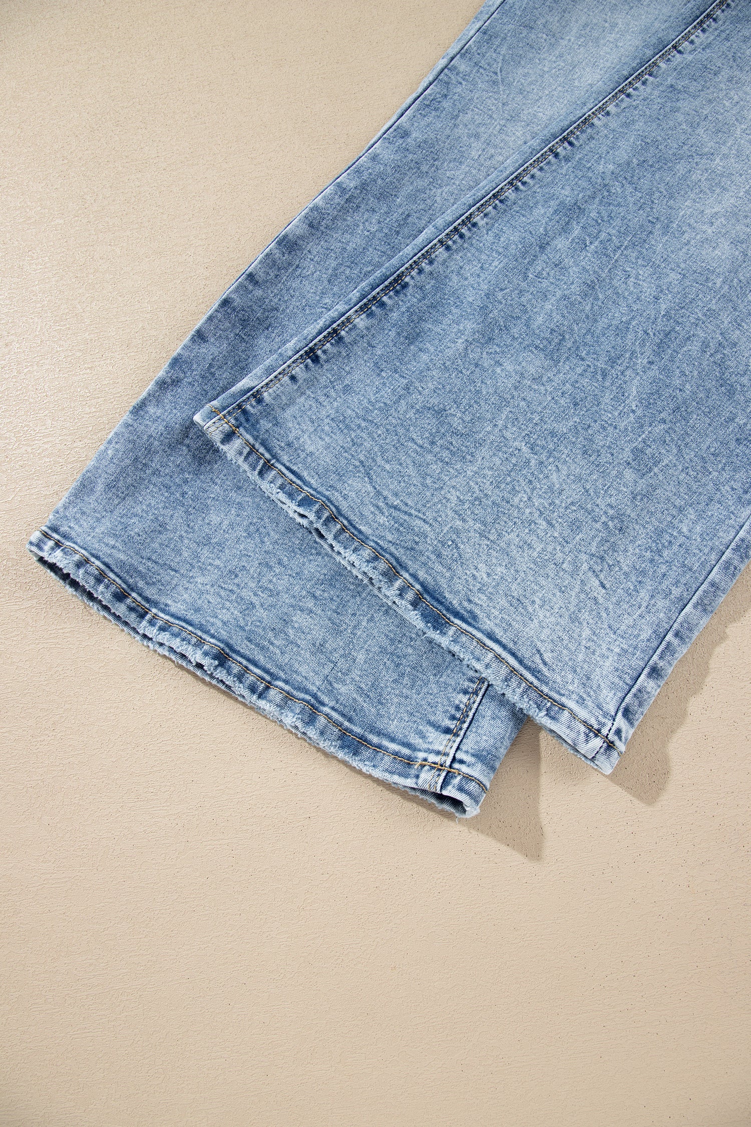 Beau Blue Acid Wash Pocket Detail Flare Jeans-Bottoms/Jeans-[Adult]-[Female]-2022 Online Blue Zone Planet