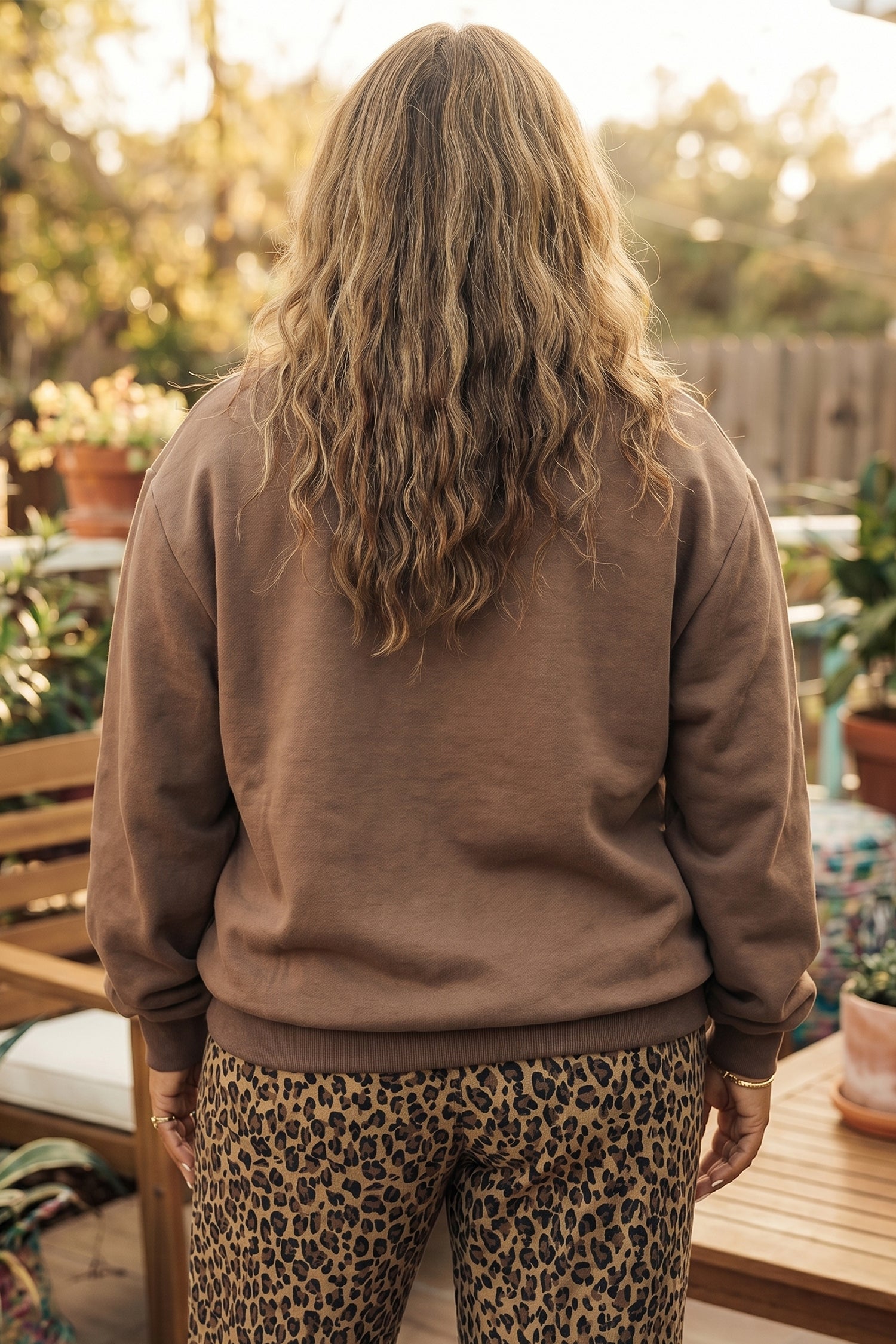 Coffee Letter Print Oversized Loose Fit Long Sleeve Plus Size Sweatshirt-Plus Size/Plus Size Sweatshirts & Hoodies-[Adult]-[Female]-2022 Online Blue Zone Planet