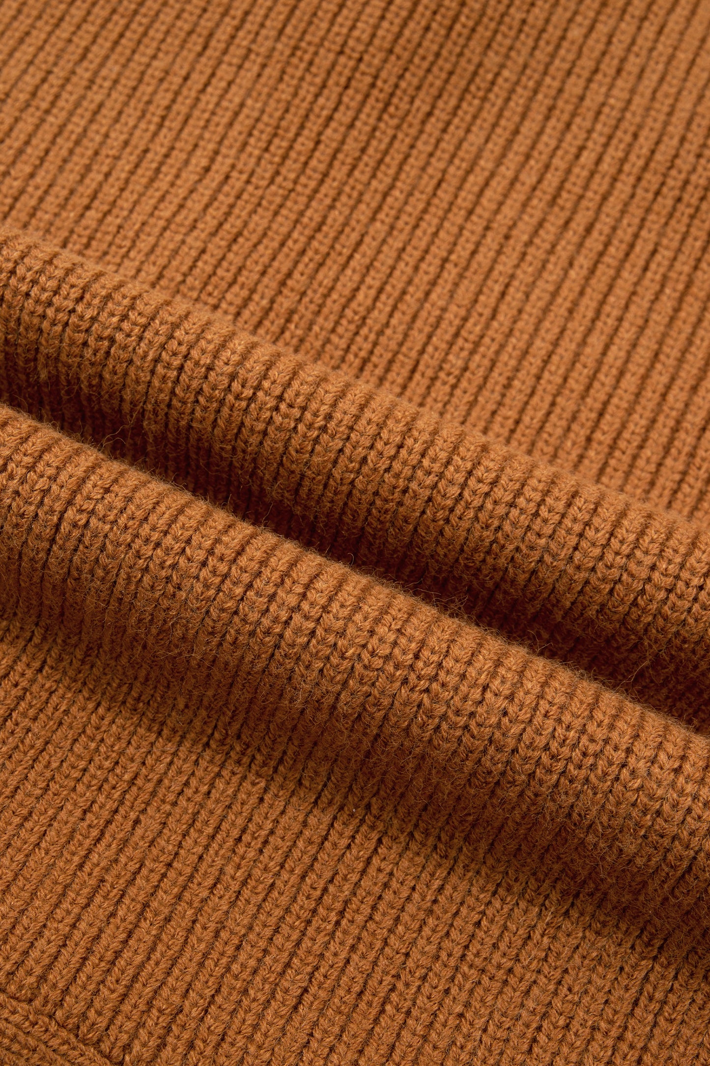 Mustard Ribbed Knit Collar Button Front Long Sleeve Cardigan-Sweaters & Cardigans/Cardigans-[Adult]-[Female]-2022 Online Blue Zone Planet