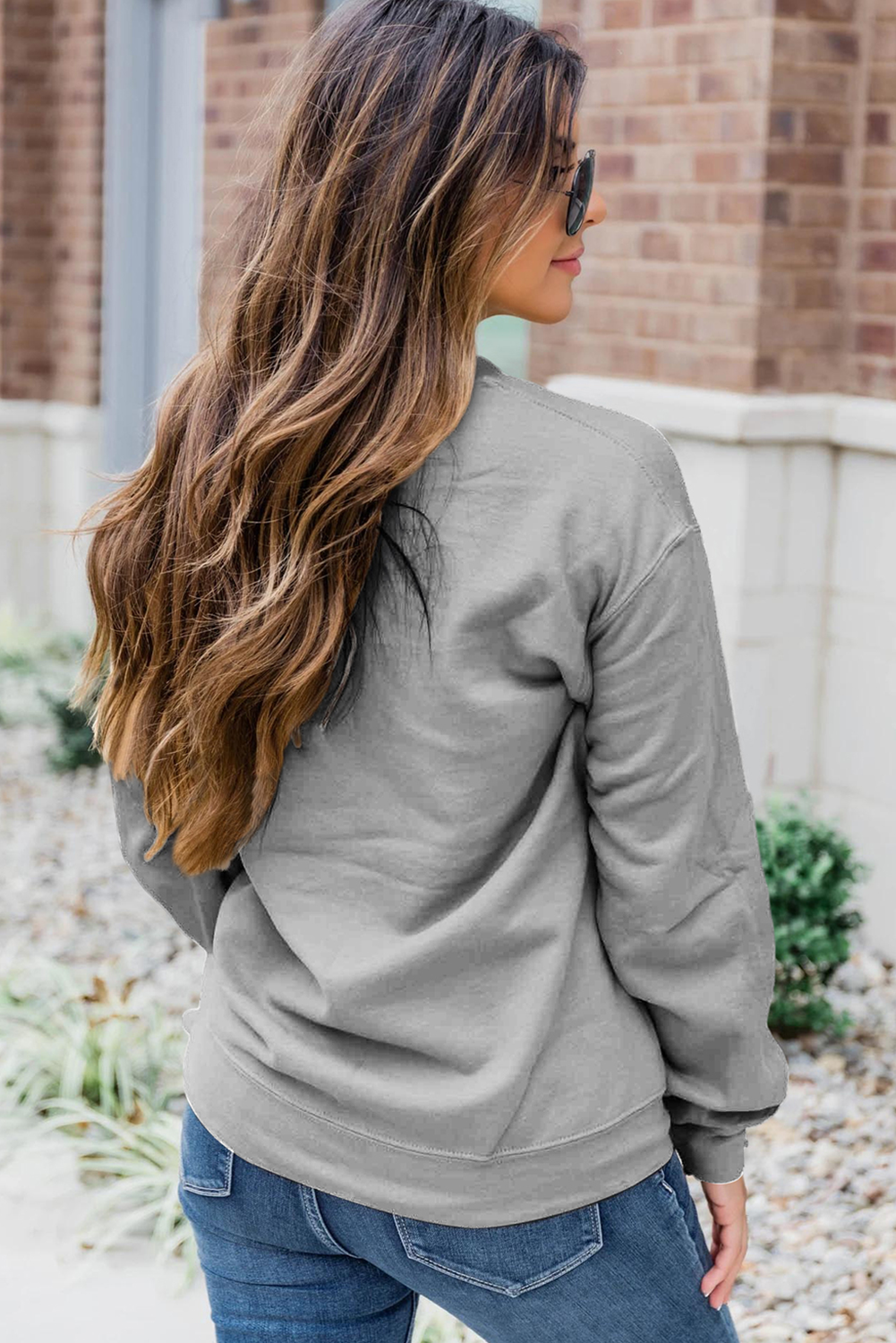 Gray Leopard Lucky Graphic Crewneck St Patrick Pullover Sweatshirt-Graphic Sweatshirts-[Adult]-[Female]-2022 Online Blue Zone Planet