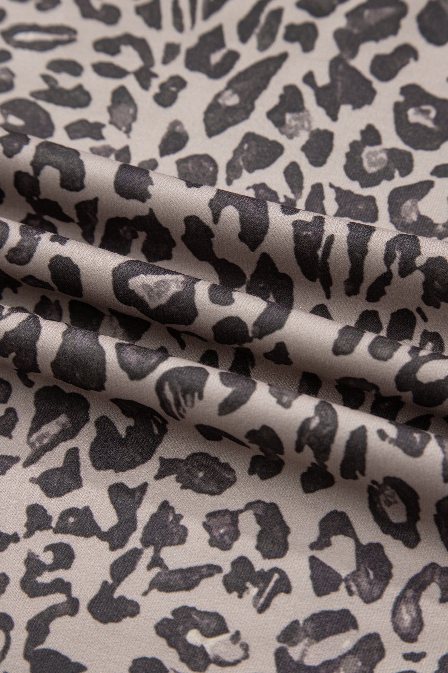 Pink Leopard Print Patchwork Crew Neck Sweatshirt-Tops/Sweatshirts & Hoodies-[Adult]-[Female]-2022 Online Blue Zone Planet