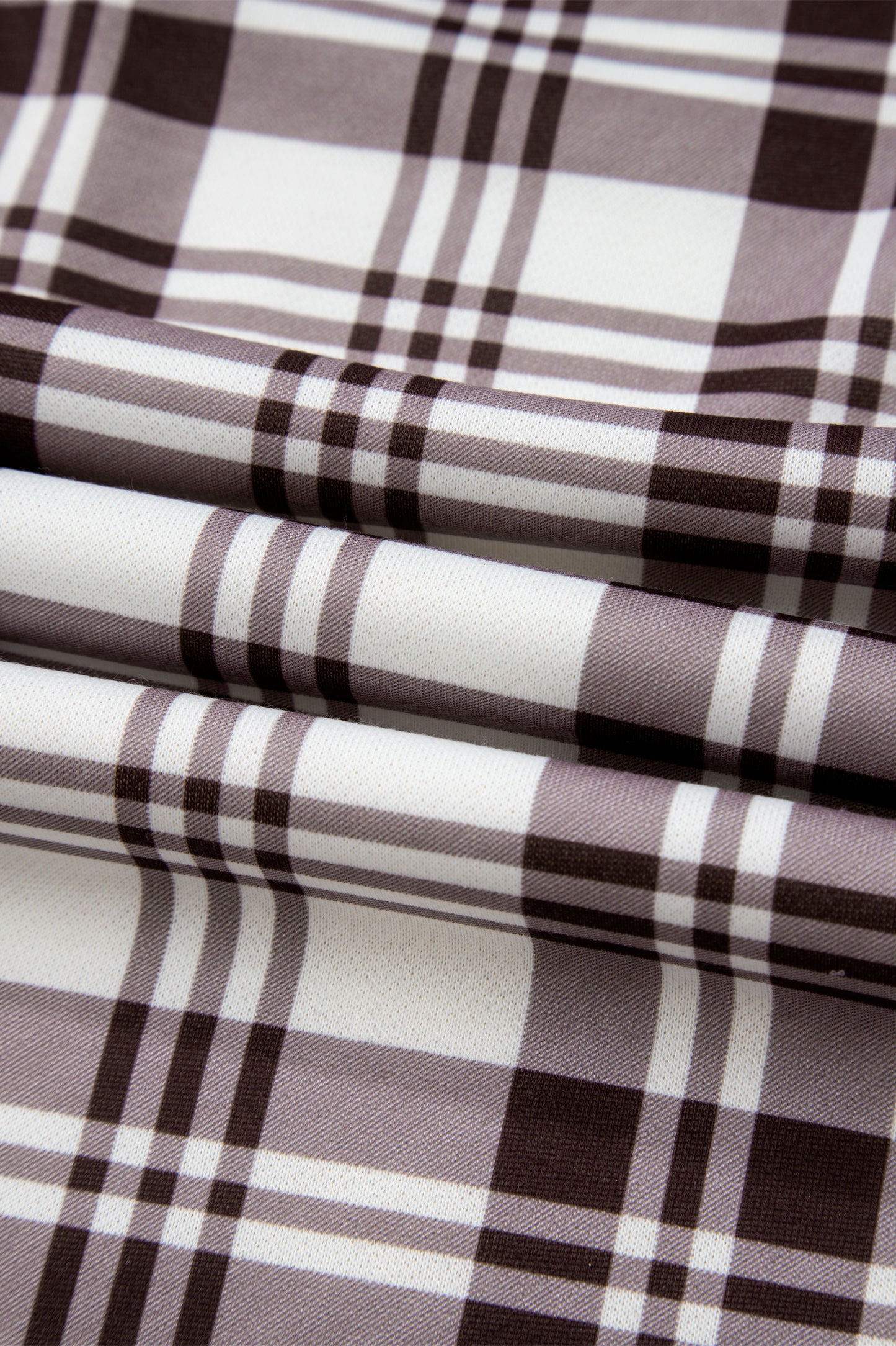 Beige Plaid Patchwork Side Slit Sweatshirt-Tops / Dresses-[Adult]-[Female]-2022 Online Blue Zone Planet