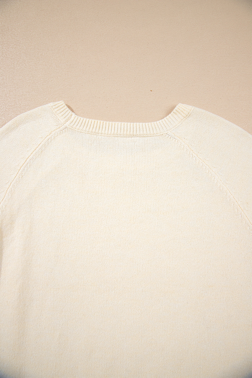 White Buttoned Bishop Sleeve Crew Neck Sweater-TOPS / DRESSES-[Adult]-[Female]-2022 Online Blue Zone Planet