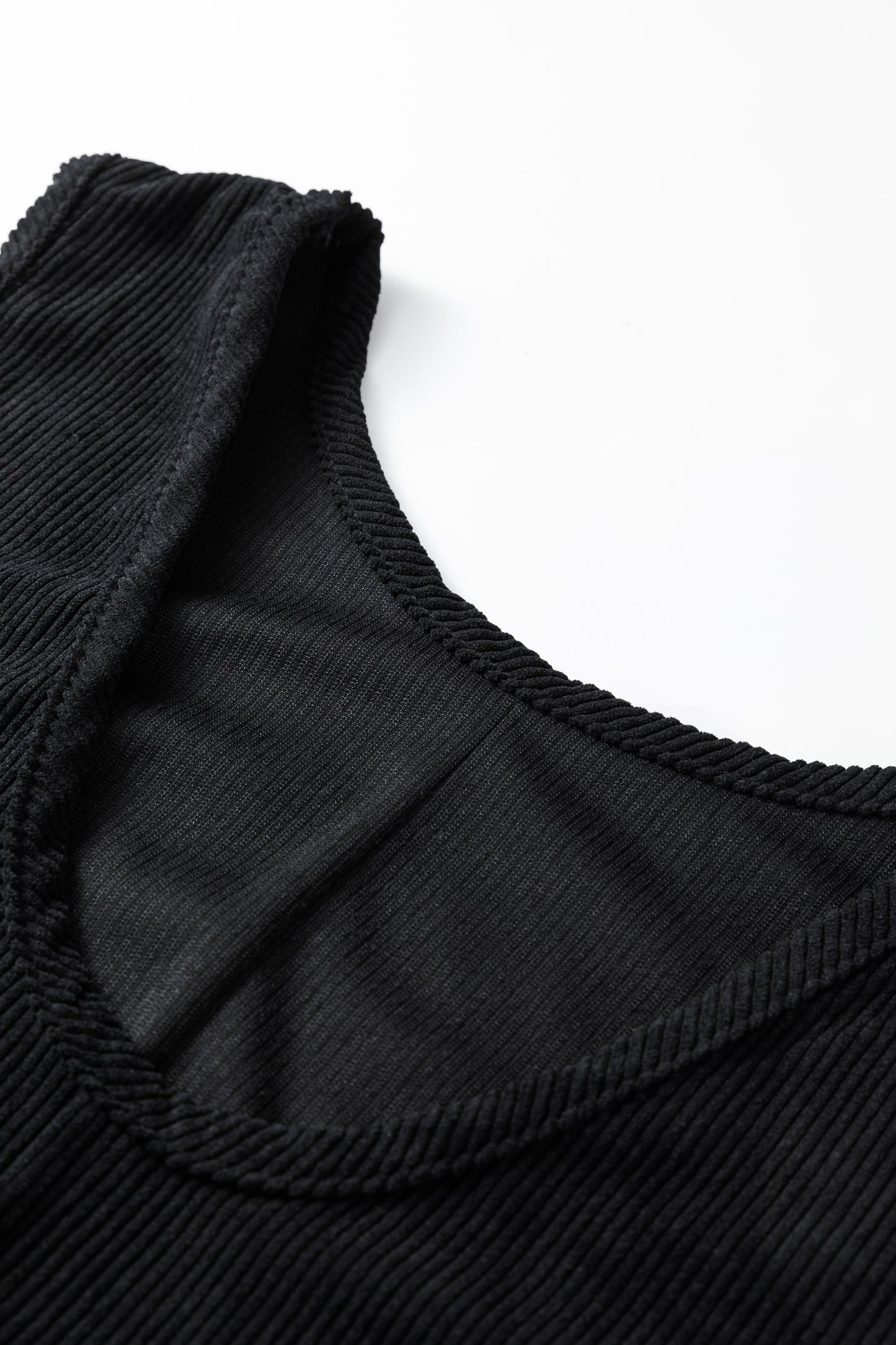 Black Plus Size Corduroy Patch Pocket Sleeveless Mini Dress-TOPS / DRESSES-[Adult]-[Female]-2022 Online Blue Zone Planet