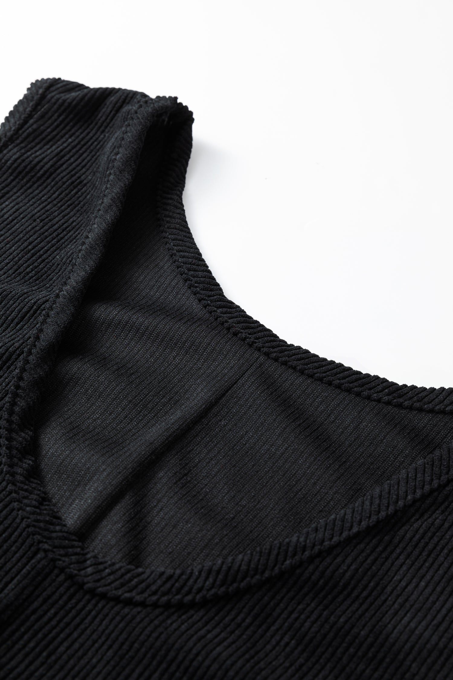 Black Plus Size Corduroy Patch Pocket Sleeveless Mini Dress-TOPS / DRESSES-[Adult]-[Female]-2022 Online Blue Zone Planet