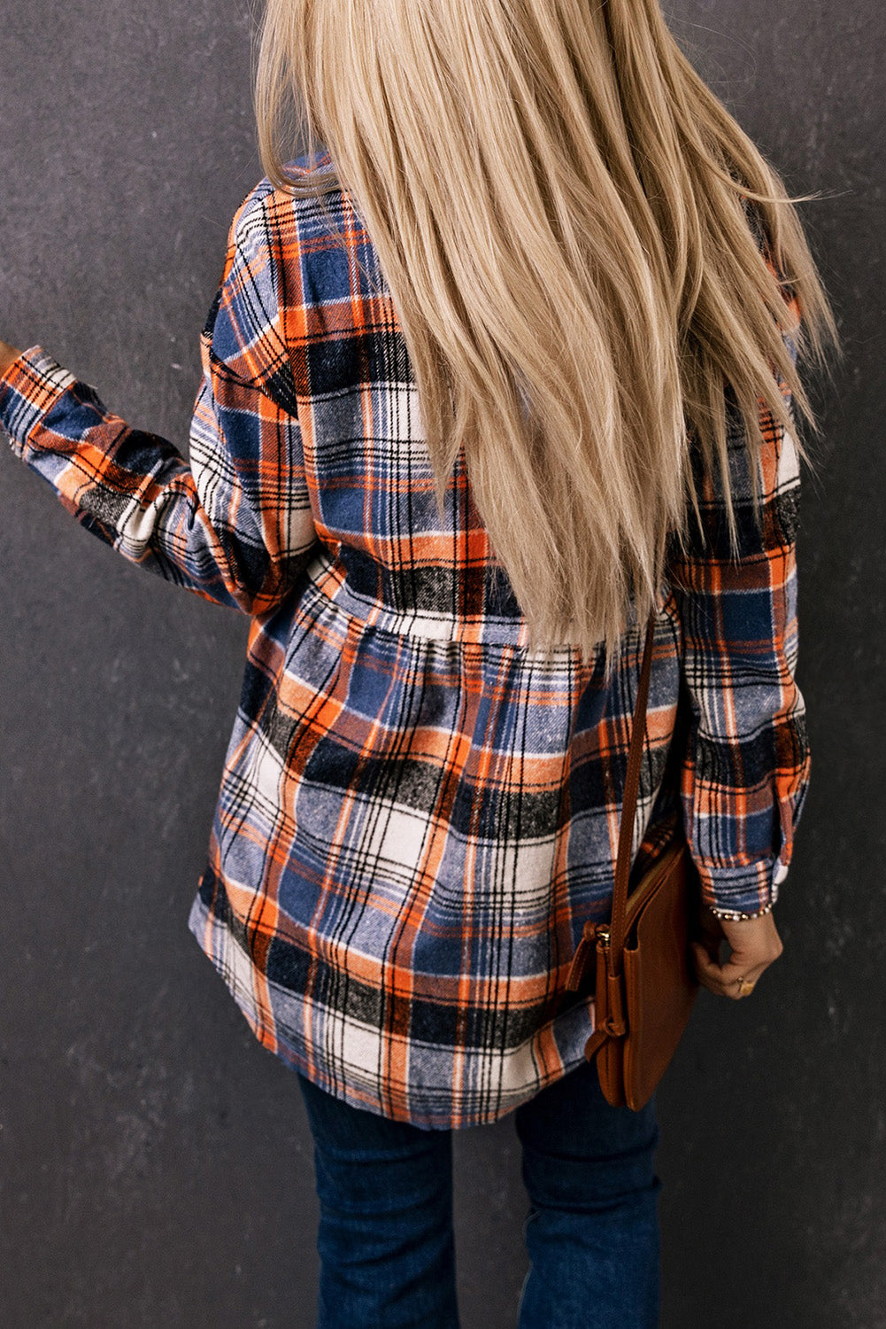 Multicolor Plaid Button Down Ruffled Shirt Jacket-Outerwear/Plaid Shackets-[Adult]-[Female]-2022 Online Blue Zone Planet