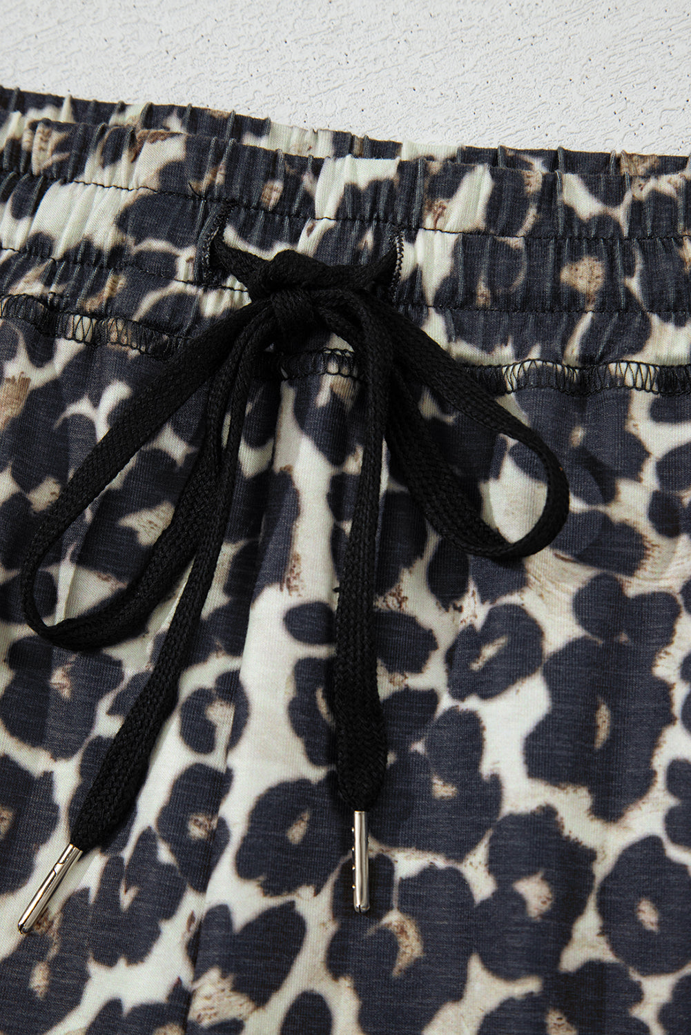 Black Cheetah Printed Casual Tee and Shorts Lounge Set-Loungewear & Sleepwear/Loungewear-[Adult]-[Female]-2022 Online Blue Zone Planet