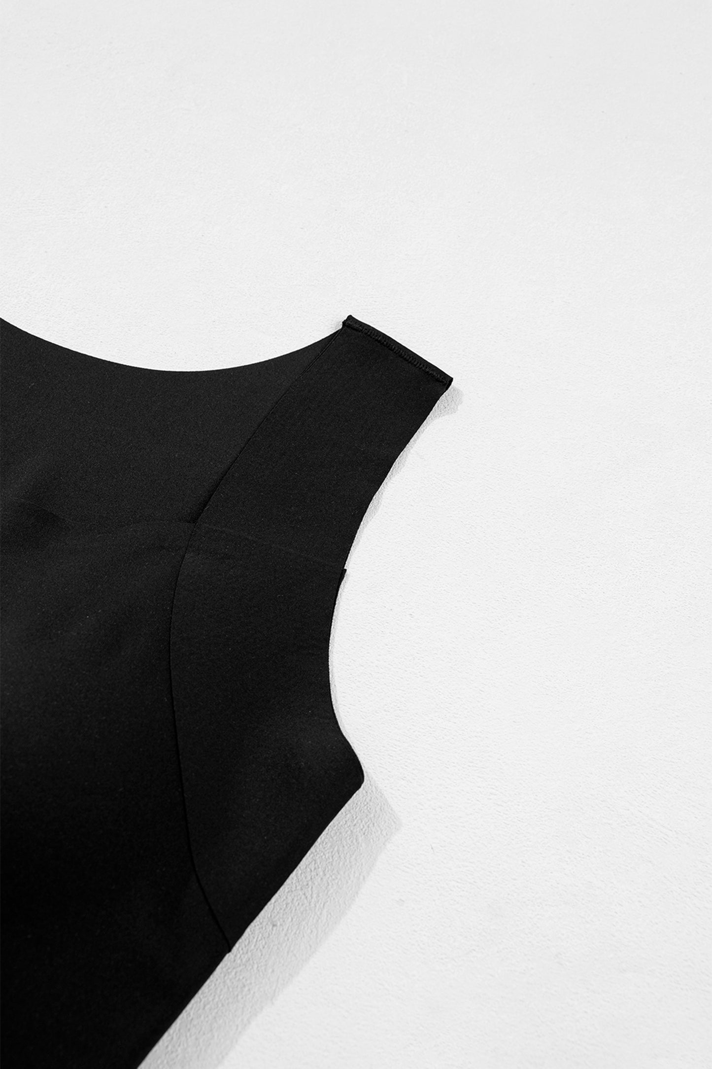 Black Solid Color Wide Strap Splicing Athleisure Tank Top-Tops/Tank Tops-[Adult]-[Female]-2022 Online Blue Zone Planet
