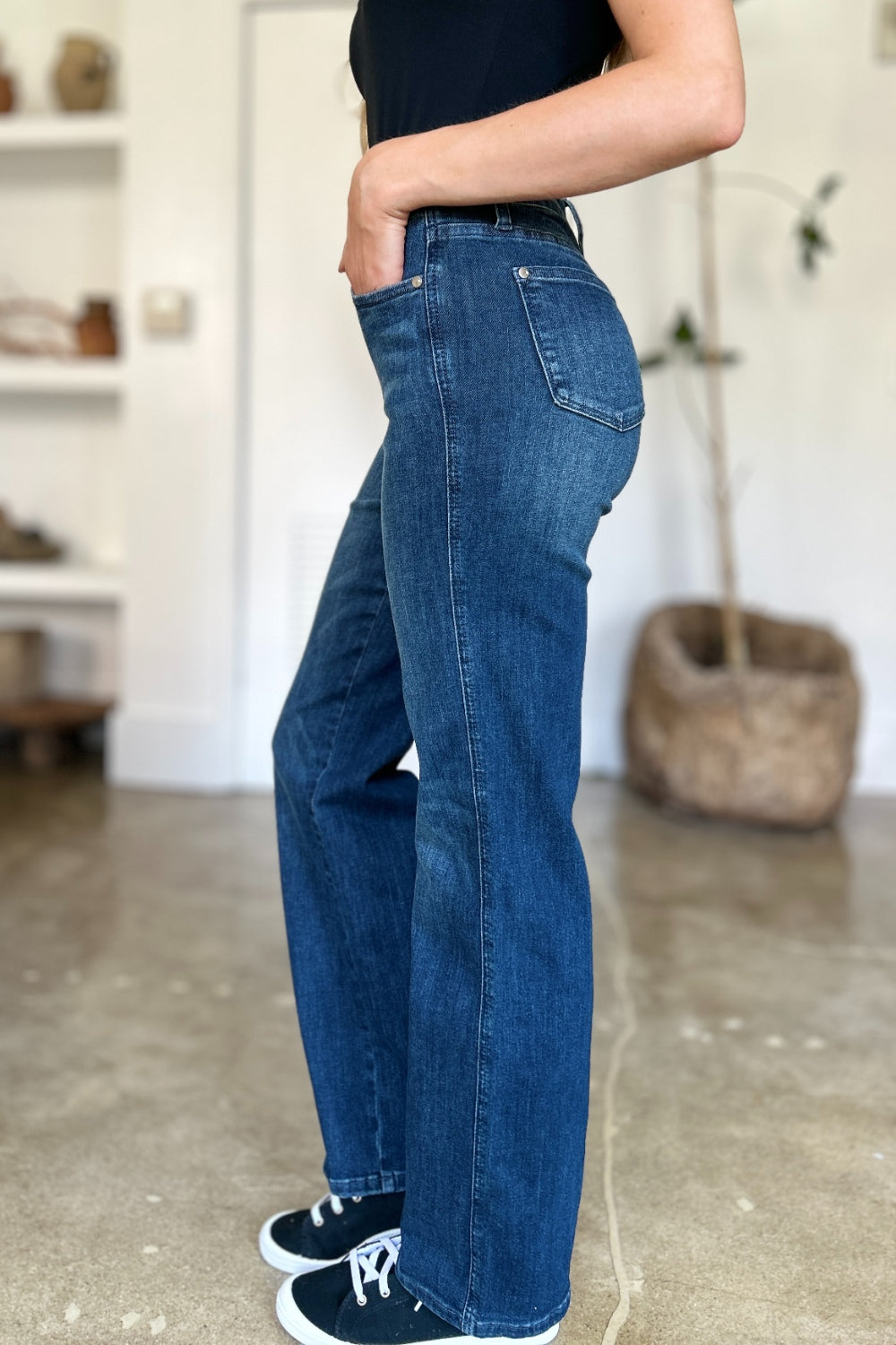 Blue Zone Planet | Judy Blue Full Size Tummy Control Straight Jeans-TOPS / DRESSES-[Adult]-[Female]-2022 Online Blue Zone Planet