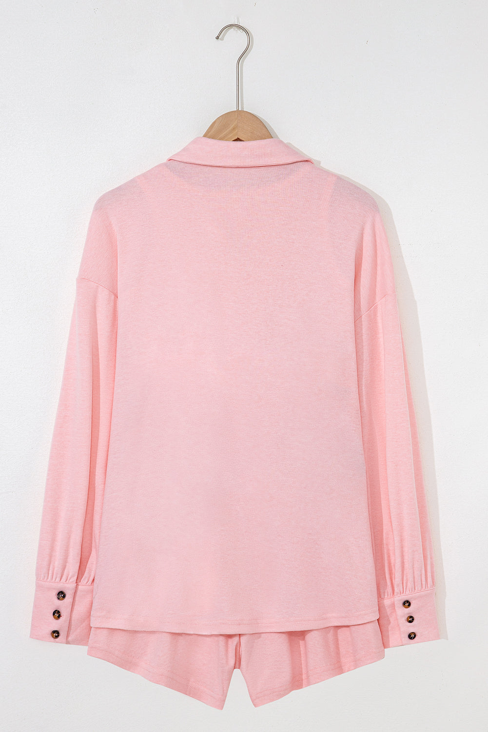 Light Pink 3 Piece Crop Tank Top Shorts with Cardigan Lounge Set-Loungewear & Sleepwear/Loungewear-[Adult]-[Female]-2022 Online Blue Zone Planet