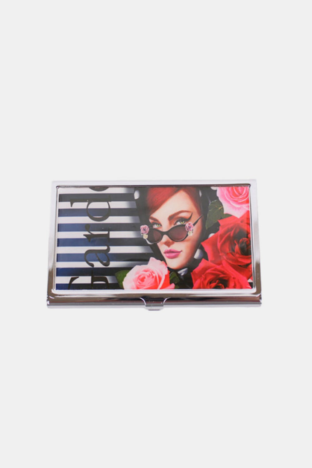 Nicole Lee USA Printed Business Card Case-HANDBAGS-[Adult]-[Female]-Lady In Red-One Size-2022 Online Blue Zone Planet