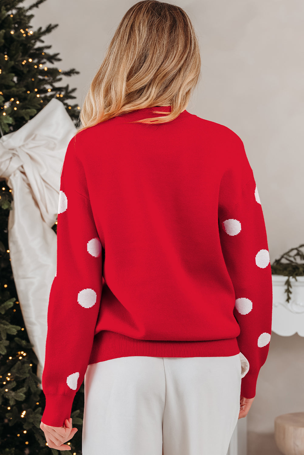 Red Dahlia Let It Snow Graphic Christmas Holiday Loose Sweater-TOPS / DRESSES-[Adult]-[Female]-2022 Online Blue Zone Planet