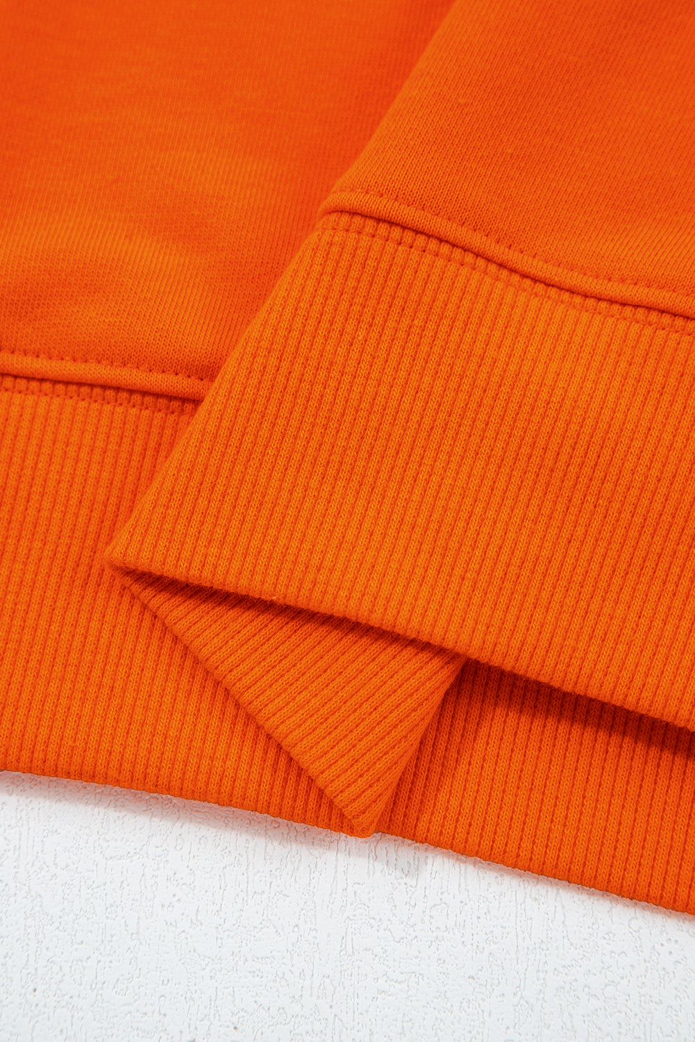 Orange Varsity Striped Sleeve Drop Shoulder Sweatshirt and Short Set-Two Piece Sets/Short Sets-[Adult]-[Female]-2022 Online Blue Zone Planet