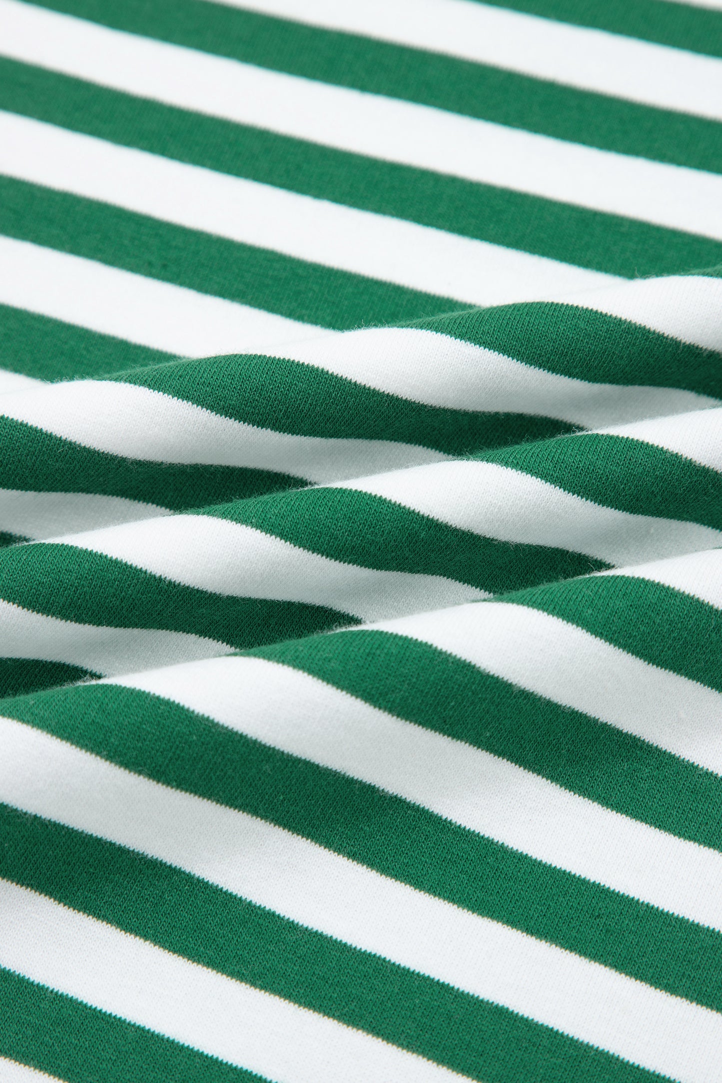 Green Stripe Drop Shoulder Boxy Casual Terry Short Set-Two Piece Sets/Short Sets-[Adult]-[Female]-2022 Online Blue Zone Planet