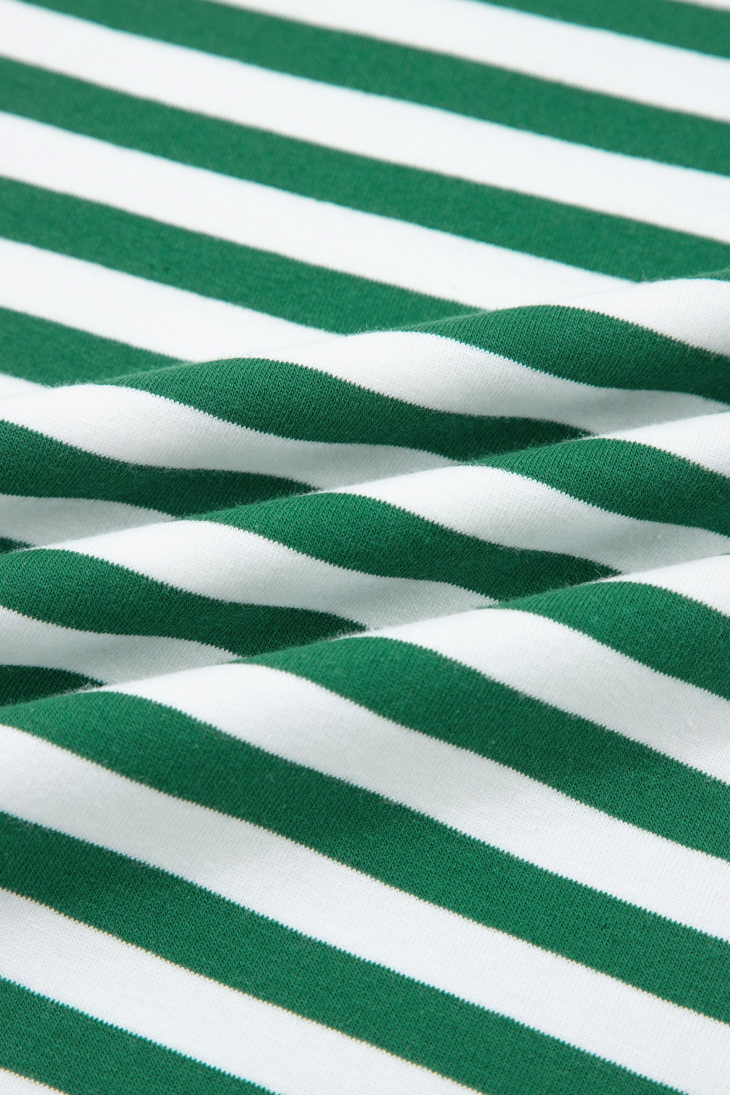 Green Stripe Drop Shoulder Boxy Casual Terry Short Set-Two Piece Sets/Short Sets-[Adult]-[Female]-2022 Online Blue Zone Planet