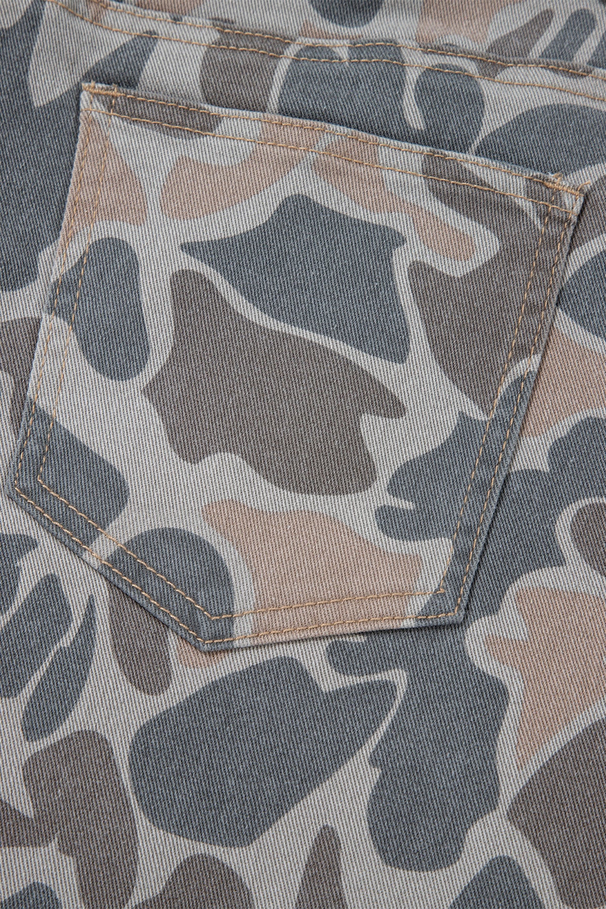 Multicolour Plus Size Camouflage Print High Rise Barrel Jeans-Plus Size/Plus Size Bottoms-[Adult]-[Female]-2022 Online Blue Zone Planet