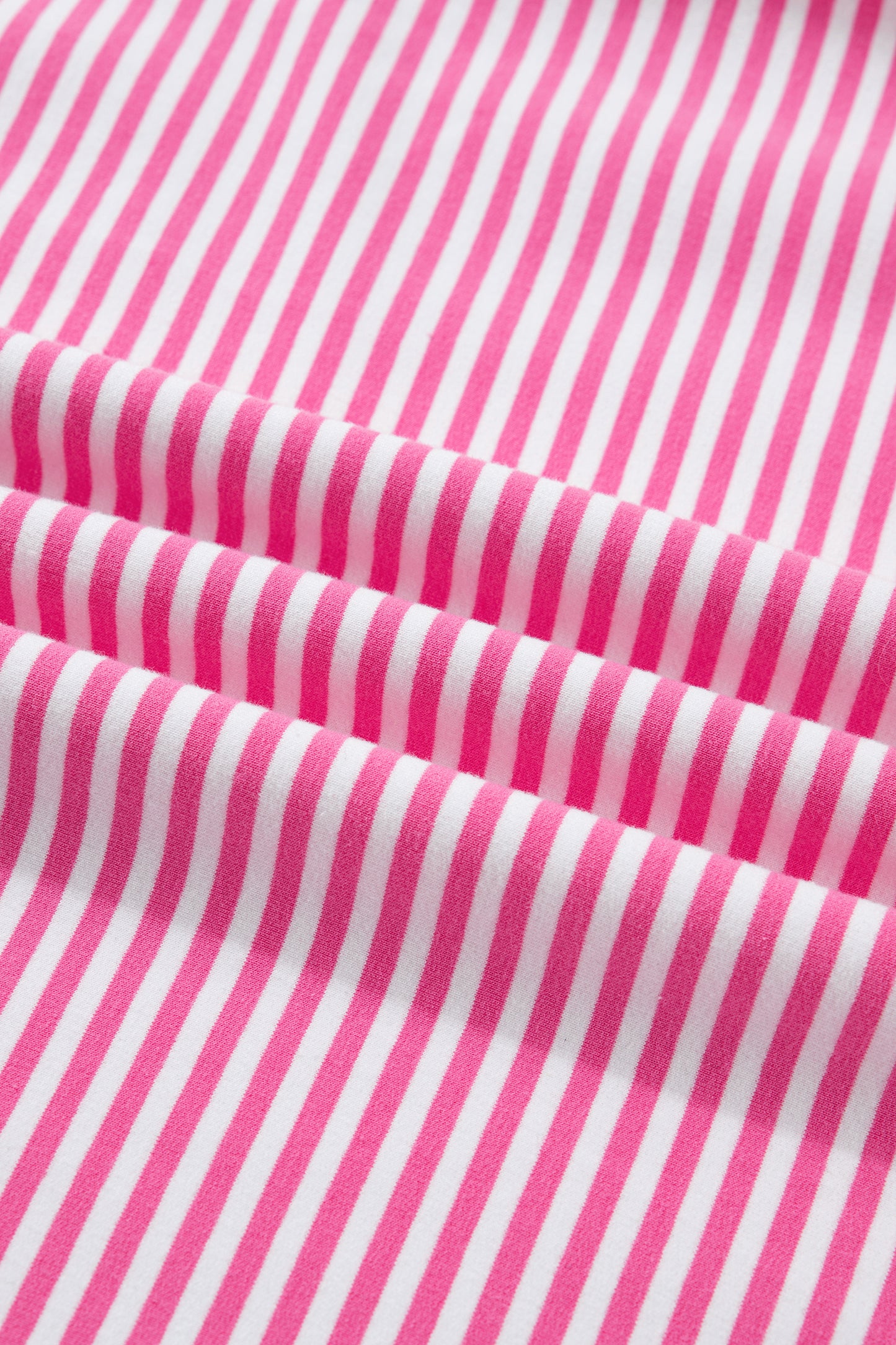 Pink Stripe Oversize Mock Neck Sweatshirt and Shorts Set-Two Piece Sets/Short Sets-[Adult]-[Female]-2022 Online Blue Zone Planet