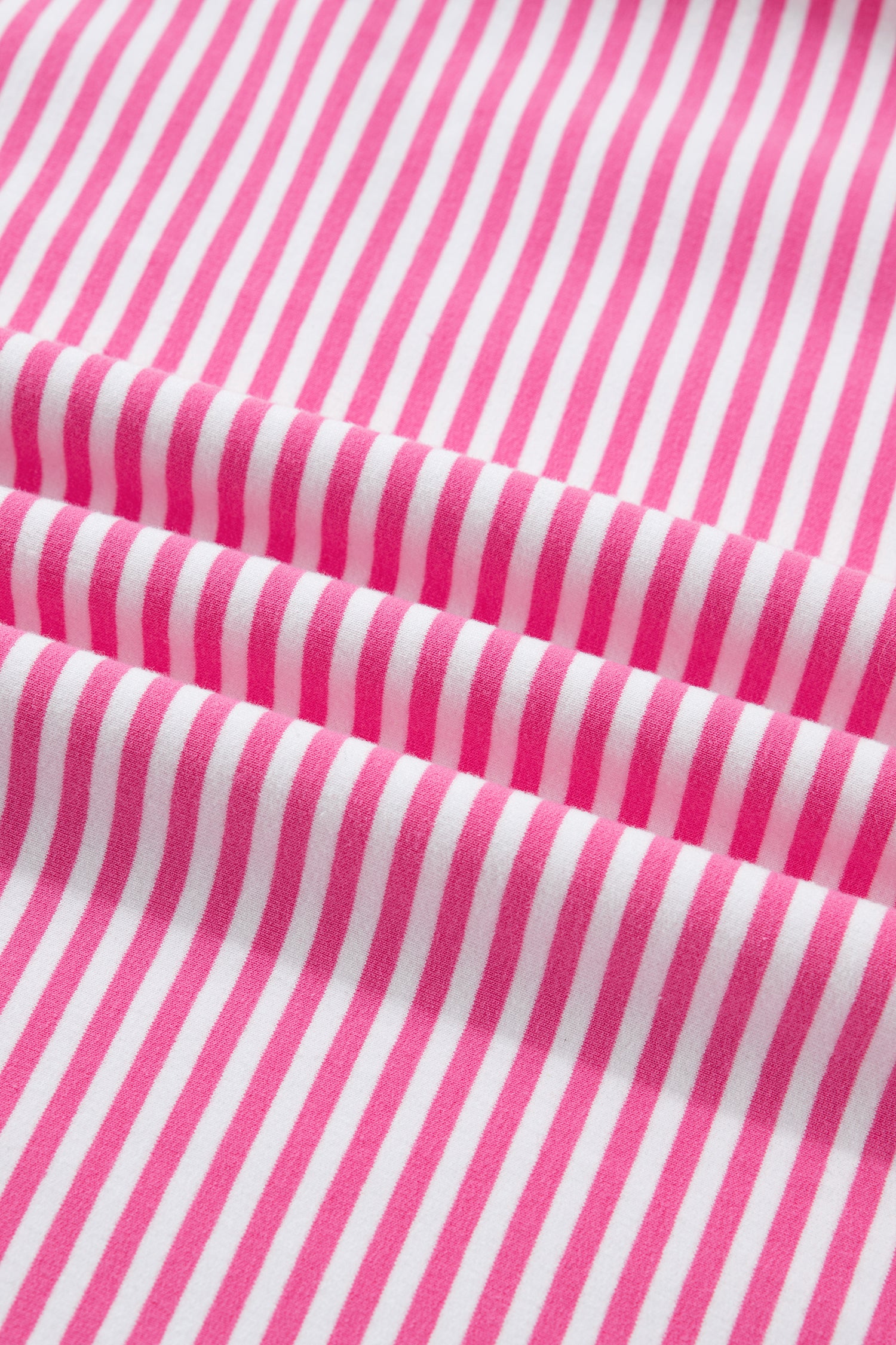 Pink Stripe Oversize Mock Neck Sweatshirt and Shorts Set-Two Piece Sets/Short Sets-[Adult]-[Female]-2022 Online Blue Zone Planet