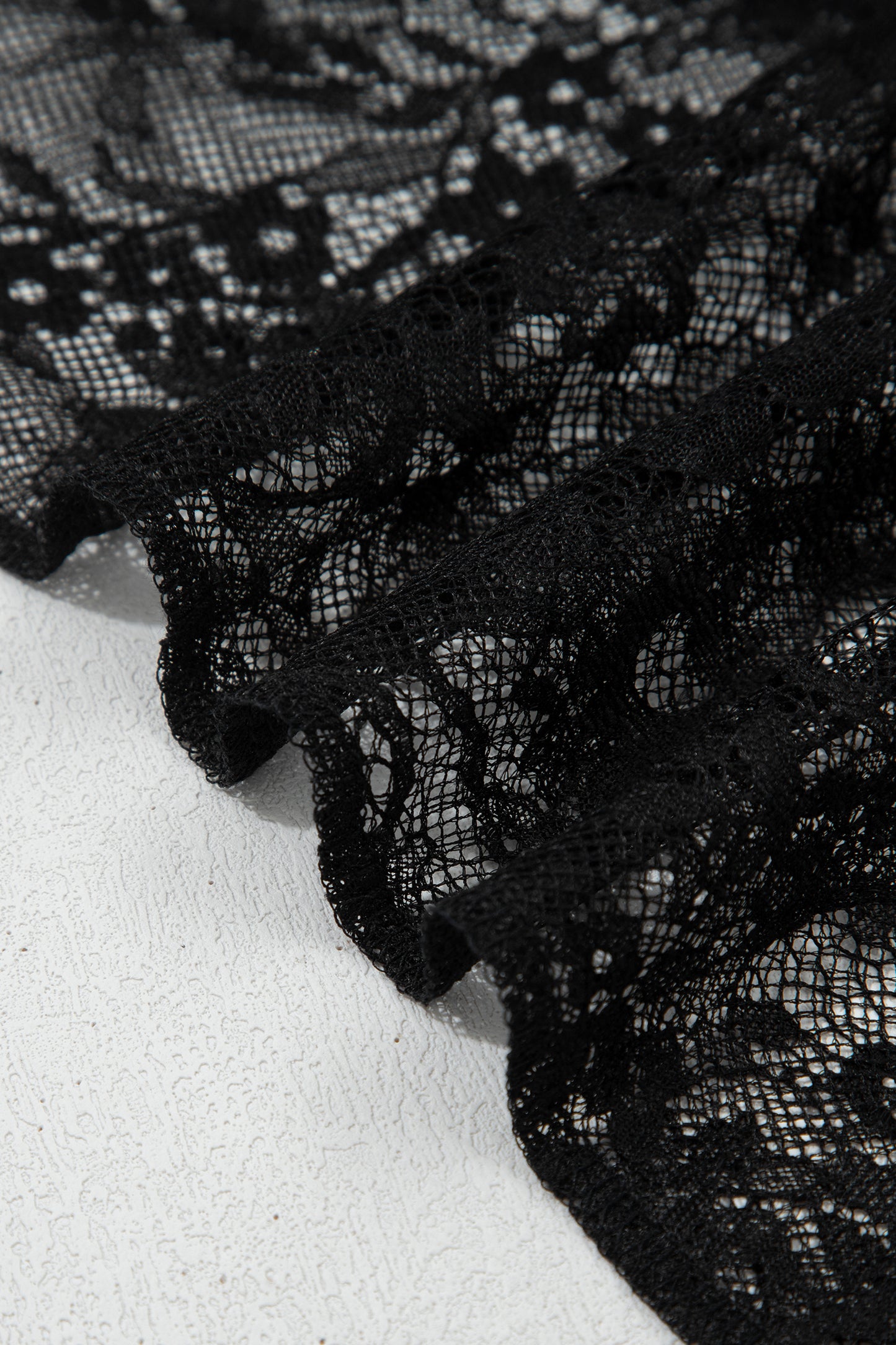 Black Asymmetric Polka Dot Print Sheer Lace Patchwork Maxi Skirt-Bottoms/Skirts & Petticoat-[Adult]-[Female]-2022 Online Blue Zone Planet