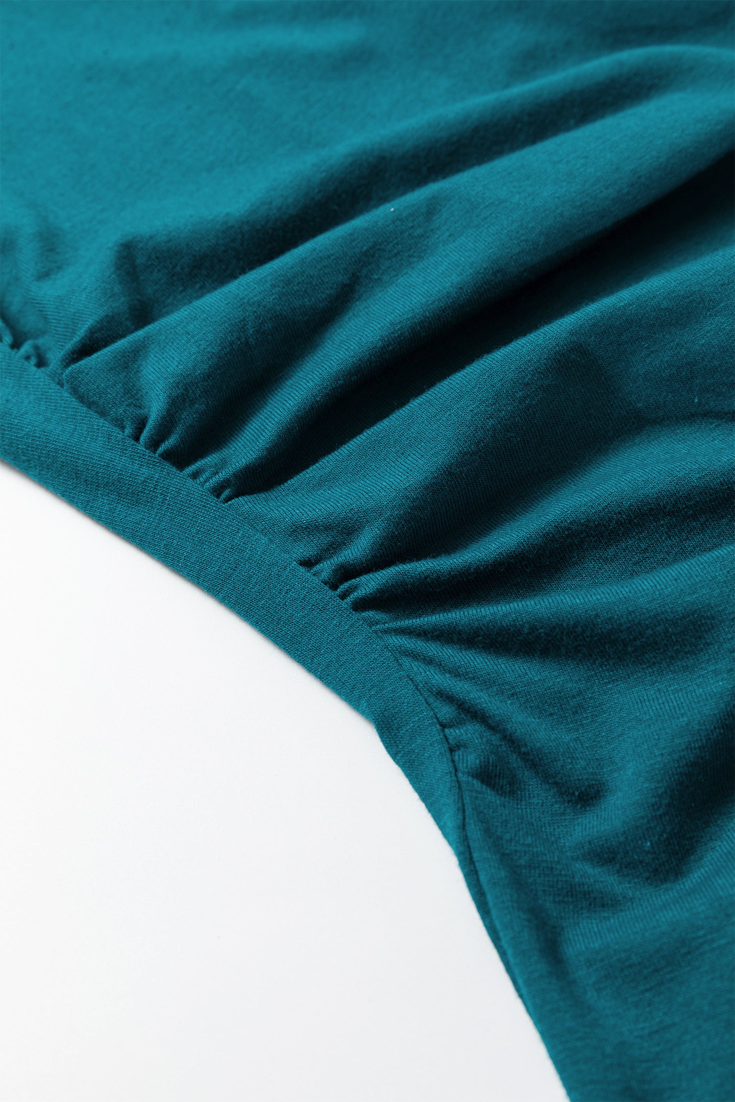 Burgundy Plus Size Solid Color Asymmetric Neck Short Sleeve Blouse-Plus Size/Plus Size Tops/Plus Size Tops & Tees-[Adult]-[Female]-2022 Online Blue Zone Planet