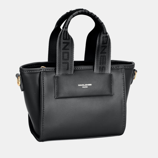 David Jones Small Handbag with Embossed Pattern Handles-[Adult]-[Female]-Black-One Size-2022 Online Blue Zone Planet