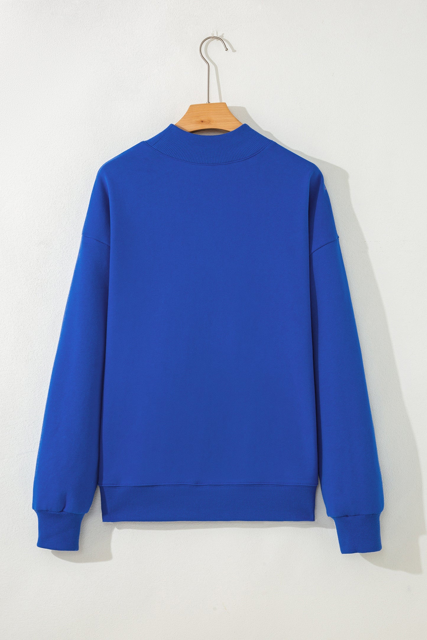 Dark Blue Love Like Jesus Mock Neck Sweatshirt-Graphic/Graphic Sweatshirts-[Adult]-[Female]-2022 Online Blue Zone Planet